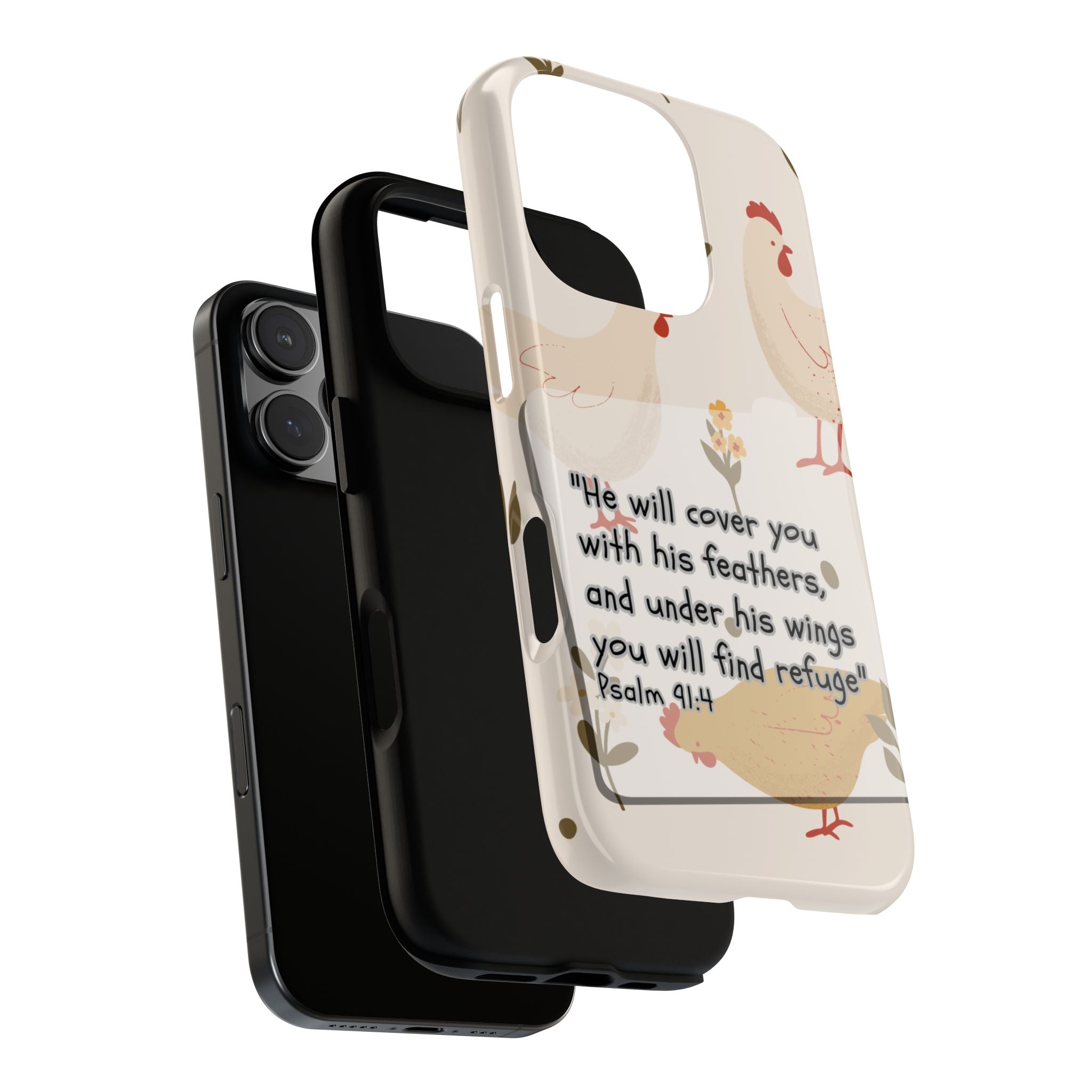 Psalm 91:4 Chicken Phone Case