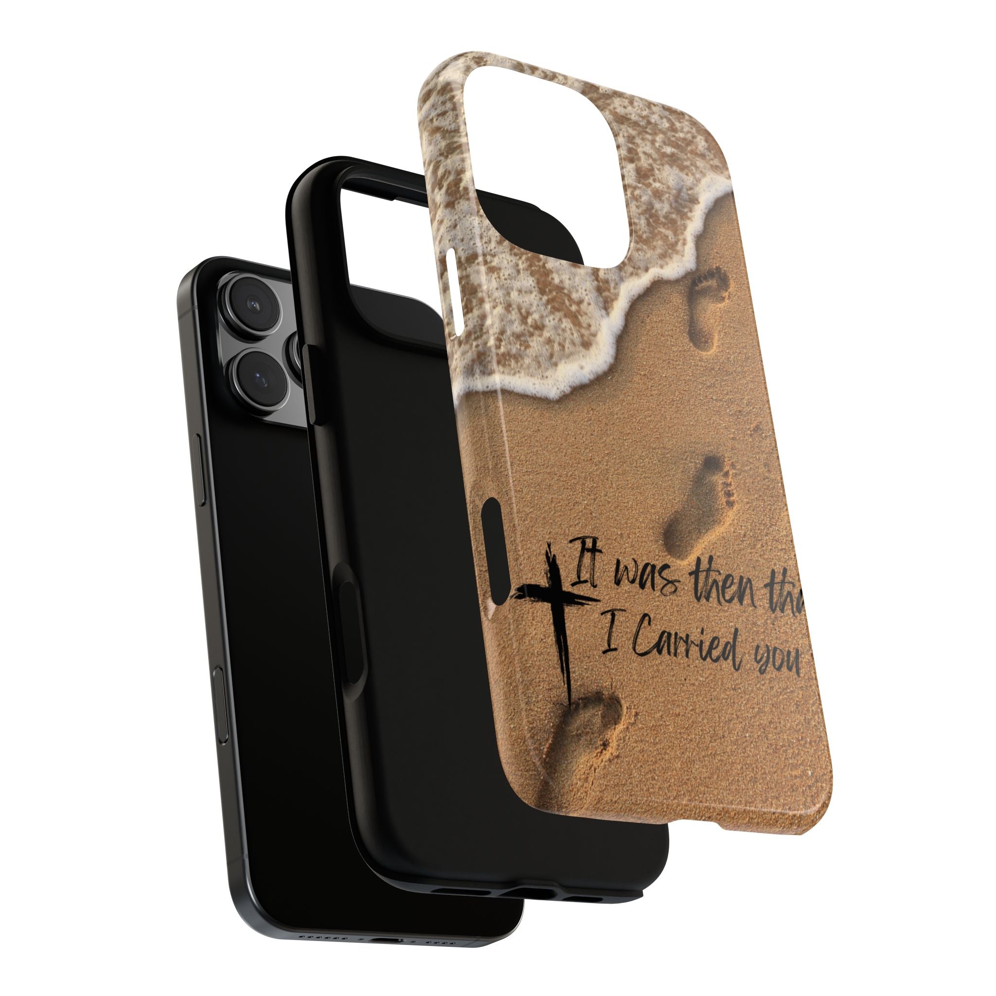 Footprints in the sand phone case