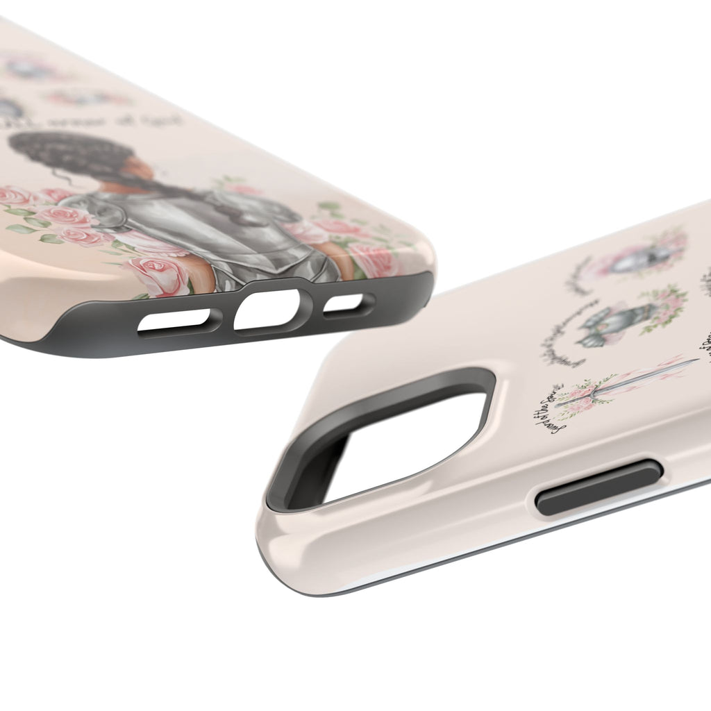 Armor of God (Dark haired woman) phone case