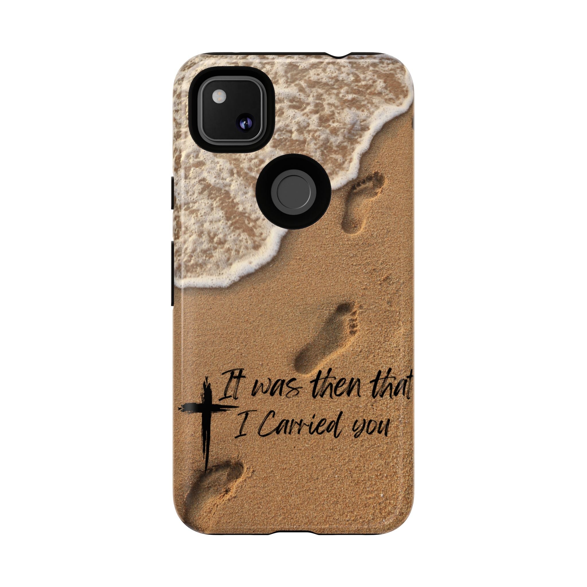 Footprints in the sand phone case