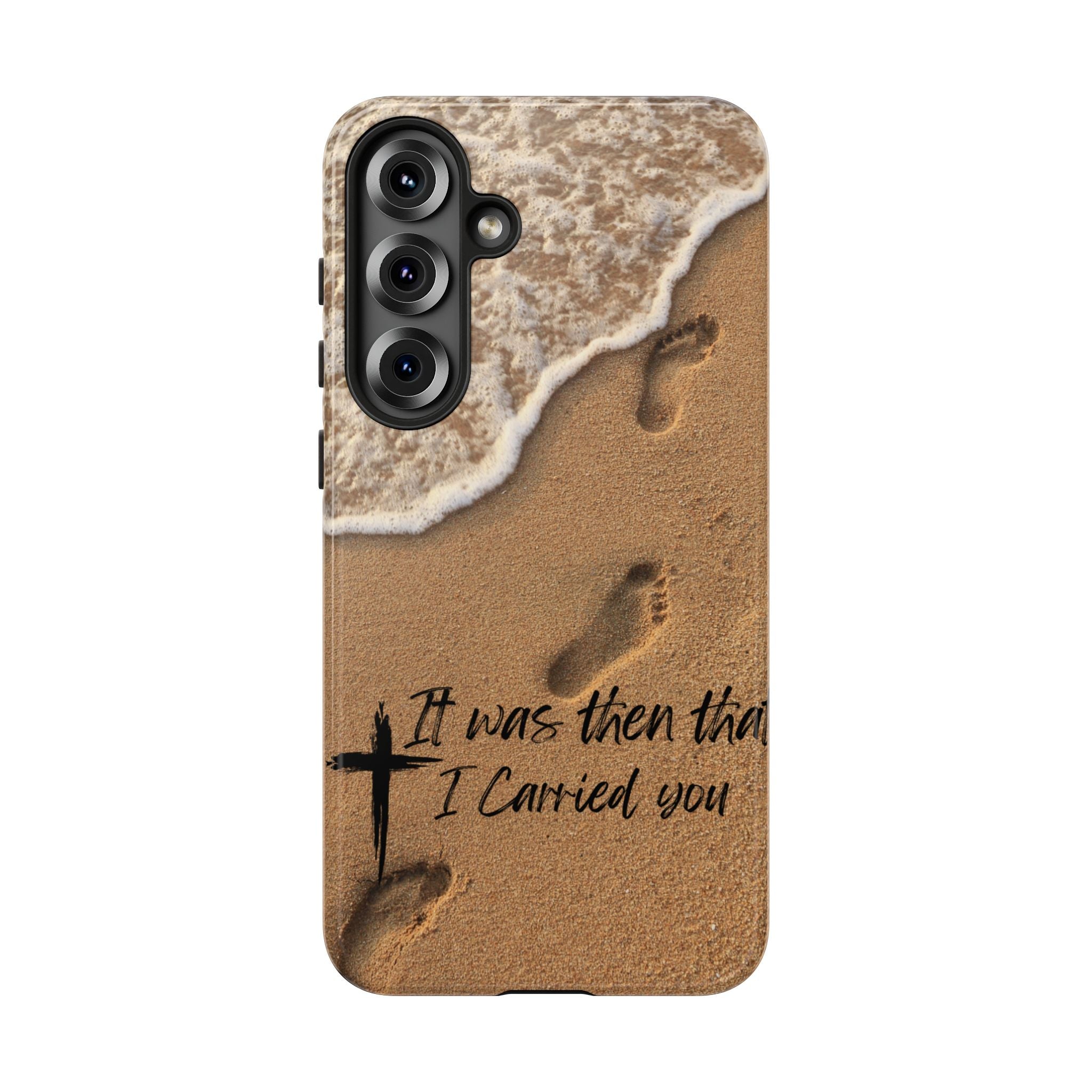 Footprints in the sand phone case