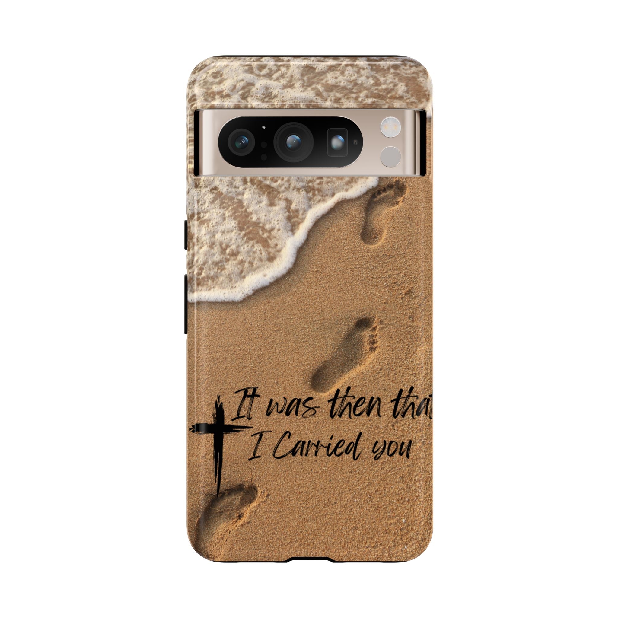 Footprints in the sand phone case