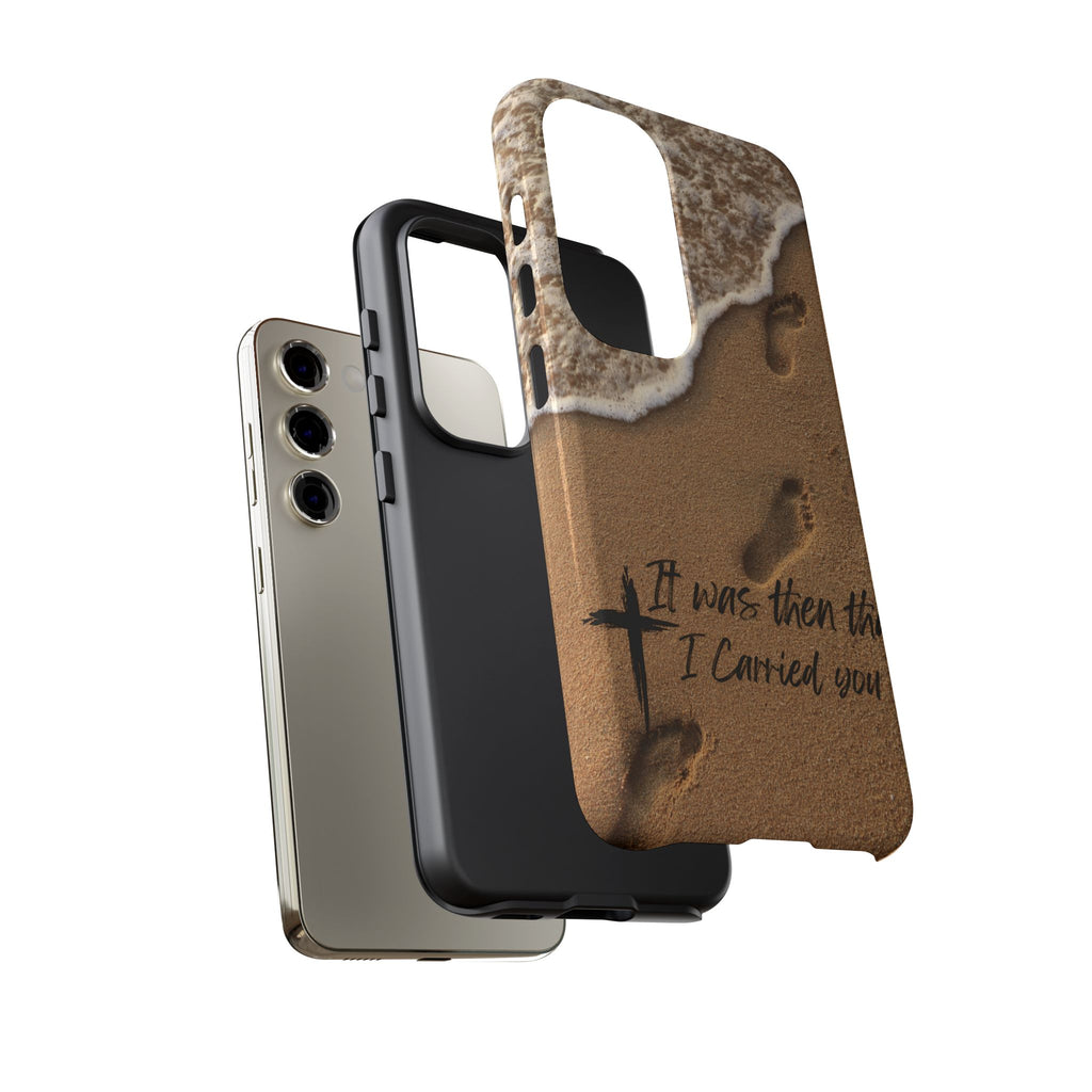 Footprints in the sand phone case