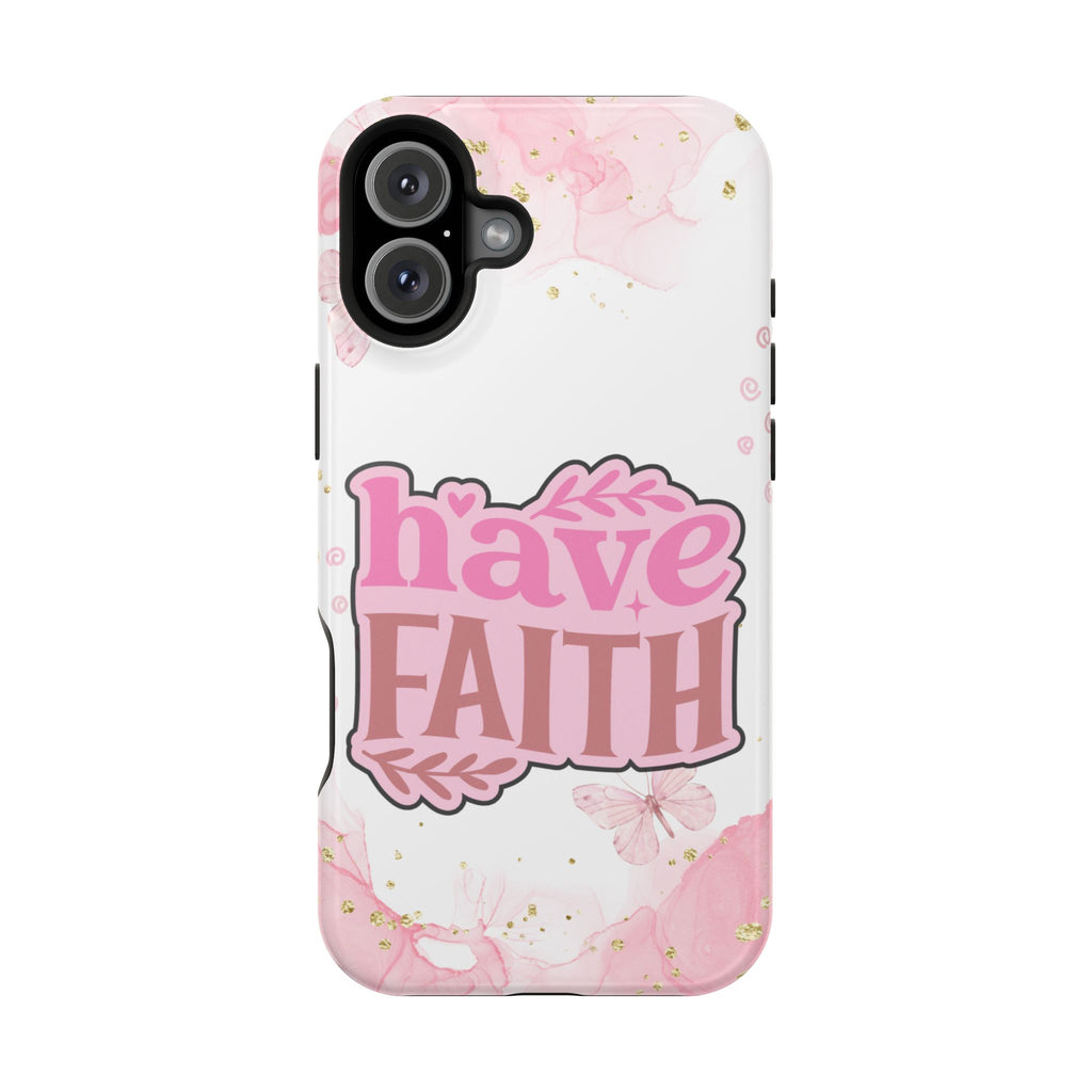 Have Faith Pink Butterfly Phone Case