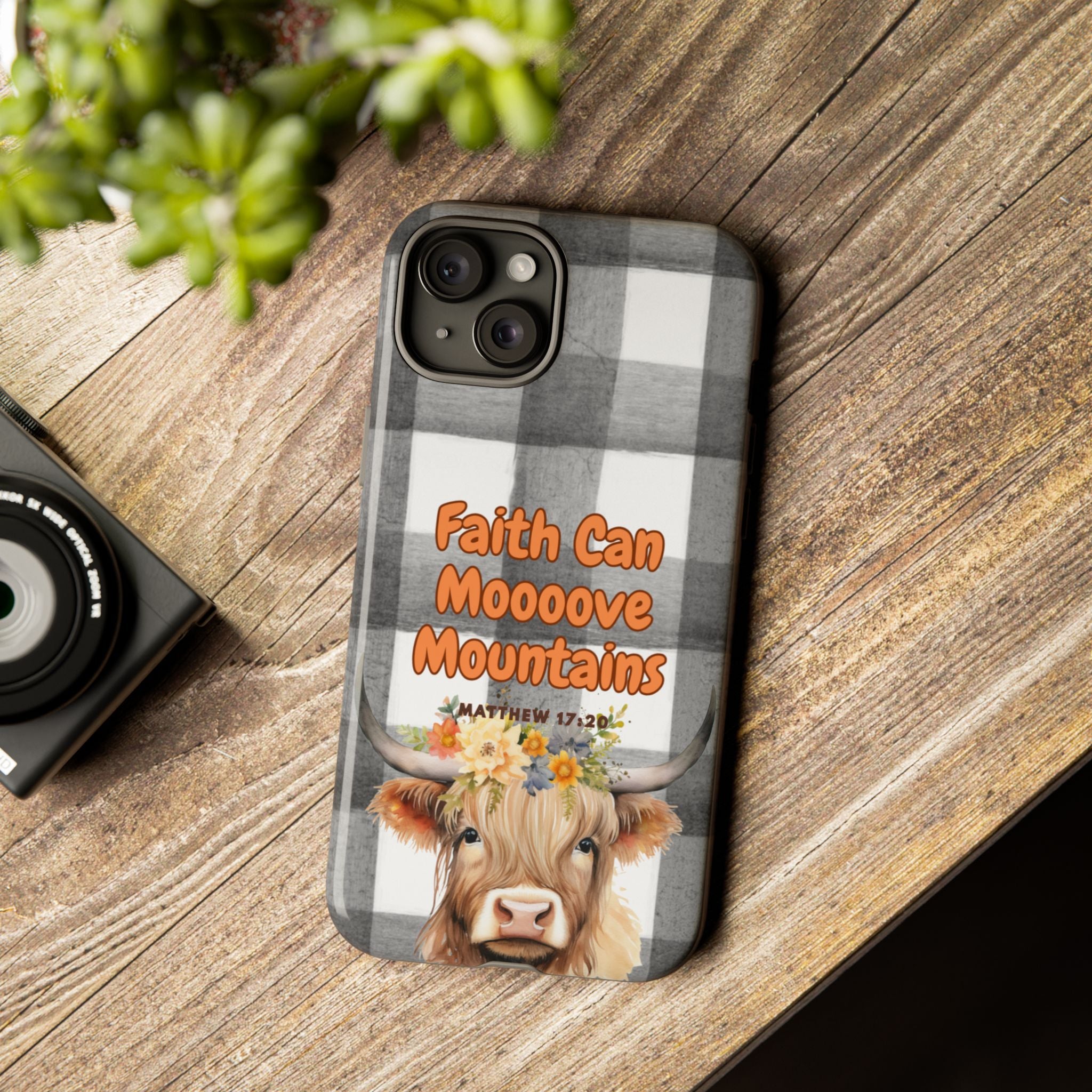 Faith Can Mooooove Mountains Phone Case
