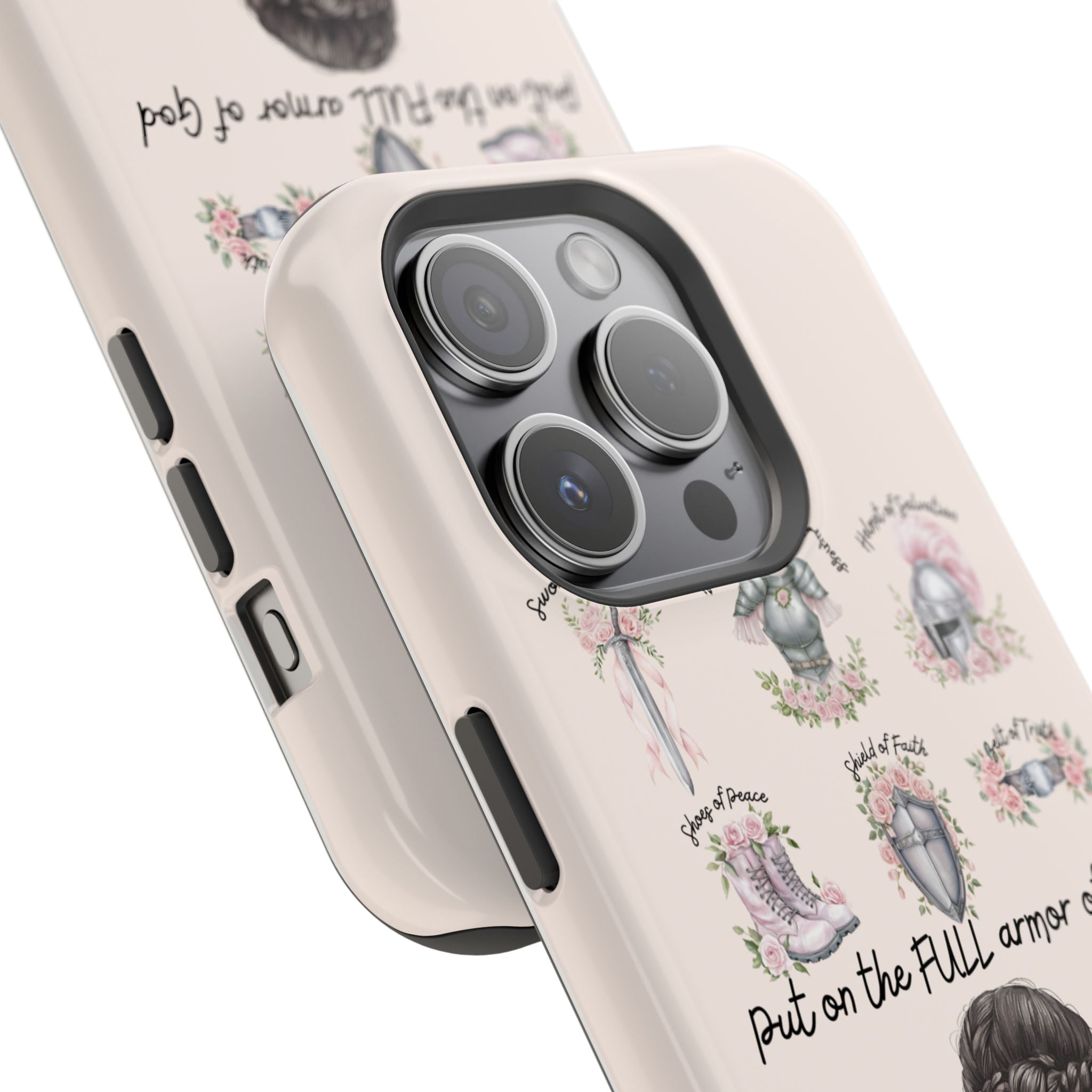 Armor of God (Dark haired woman) phone case