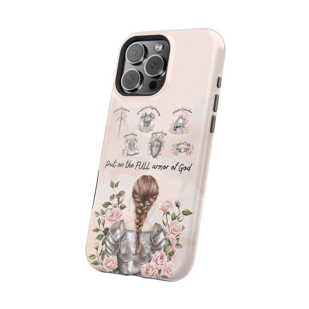 Armor of God (brown hair) phone case