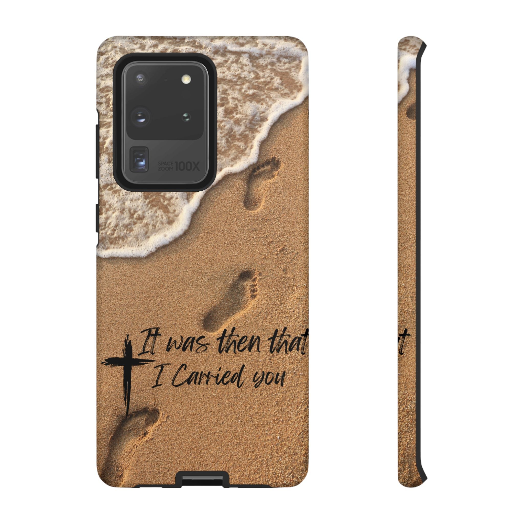 Footprints in the sand phone case