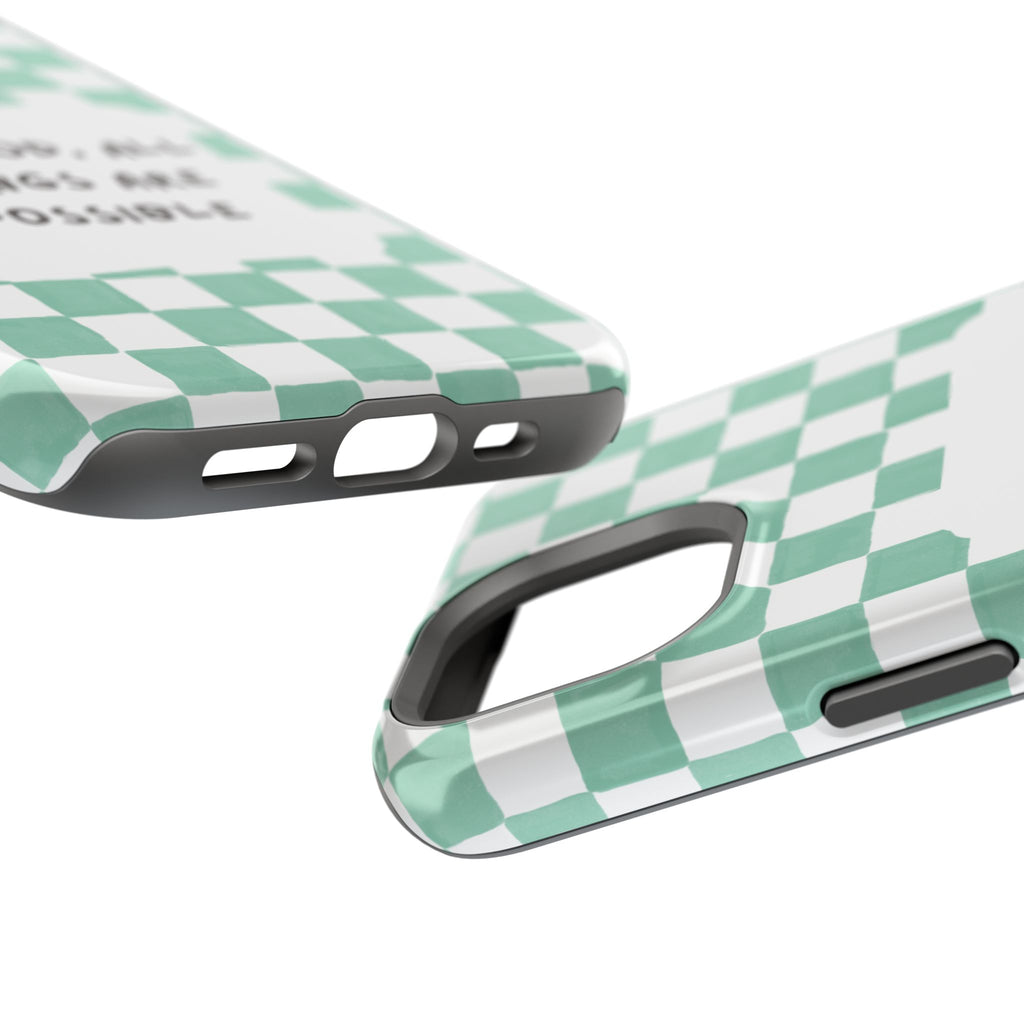 'With God' Checkered Phone Case