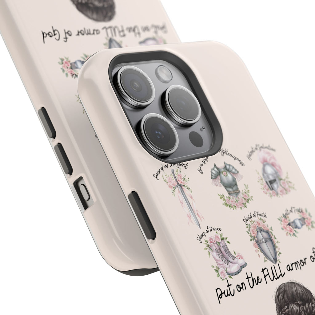 Armor of God (Dark haired woman) phone case