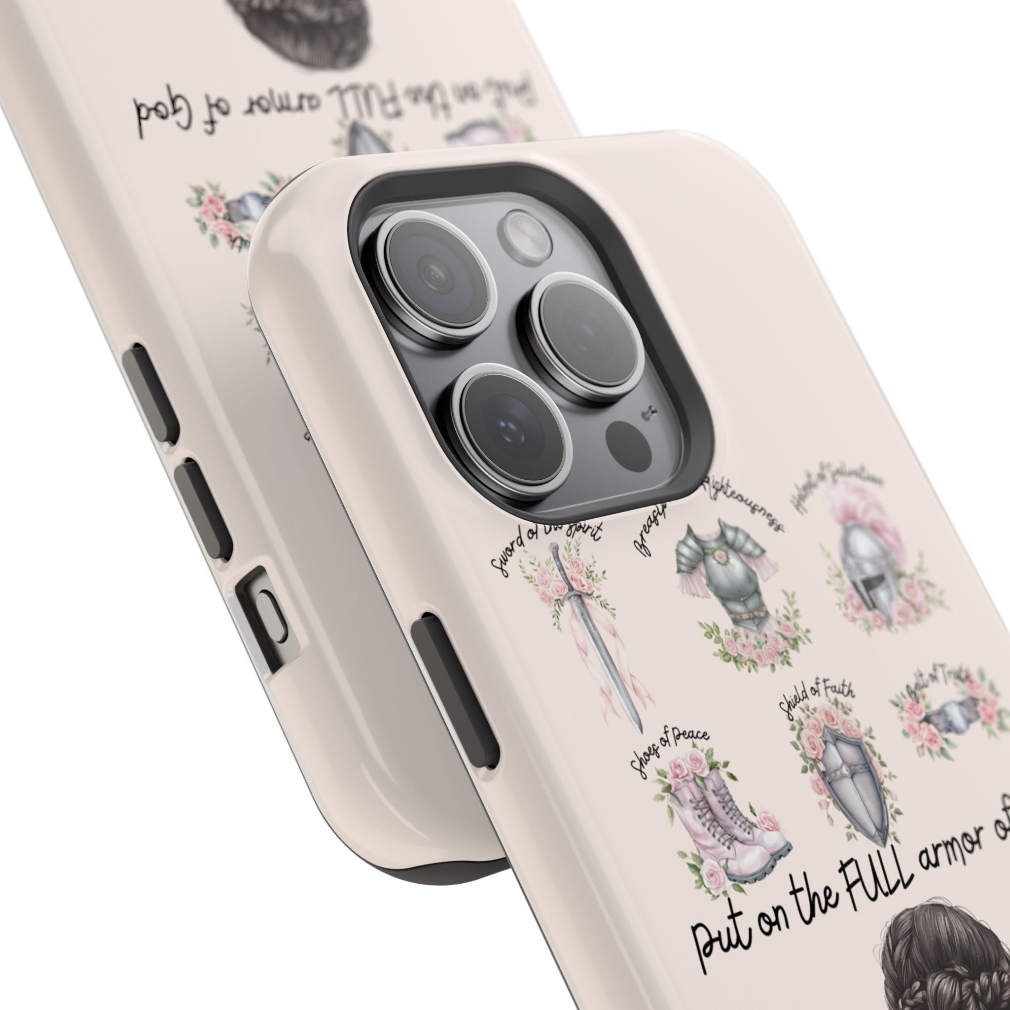 Armor of God (Dark haired woman) phone case