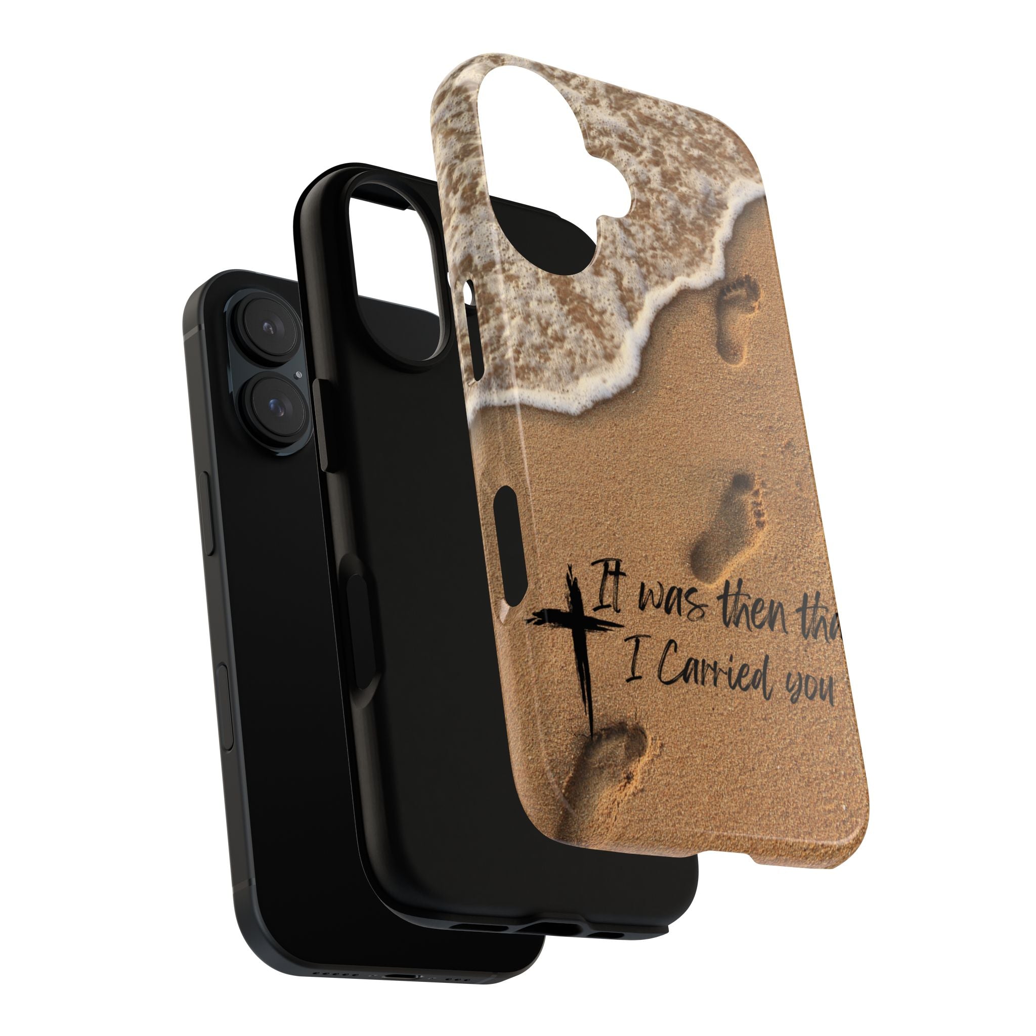 Footprints in the sand phone case