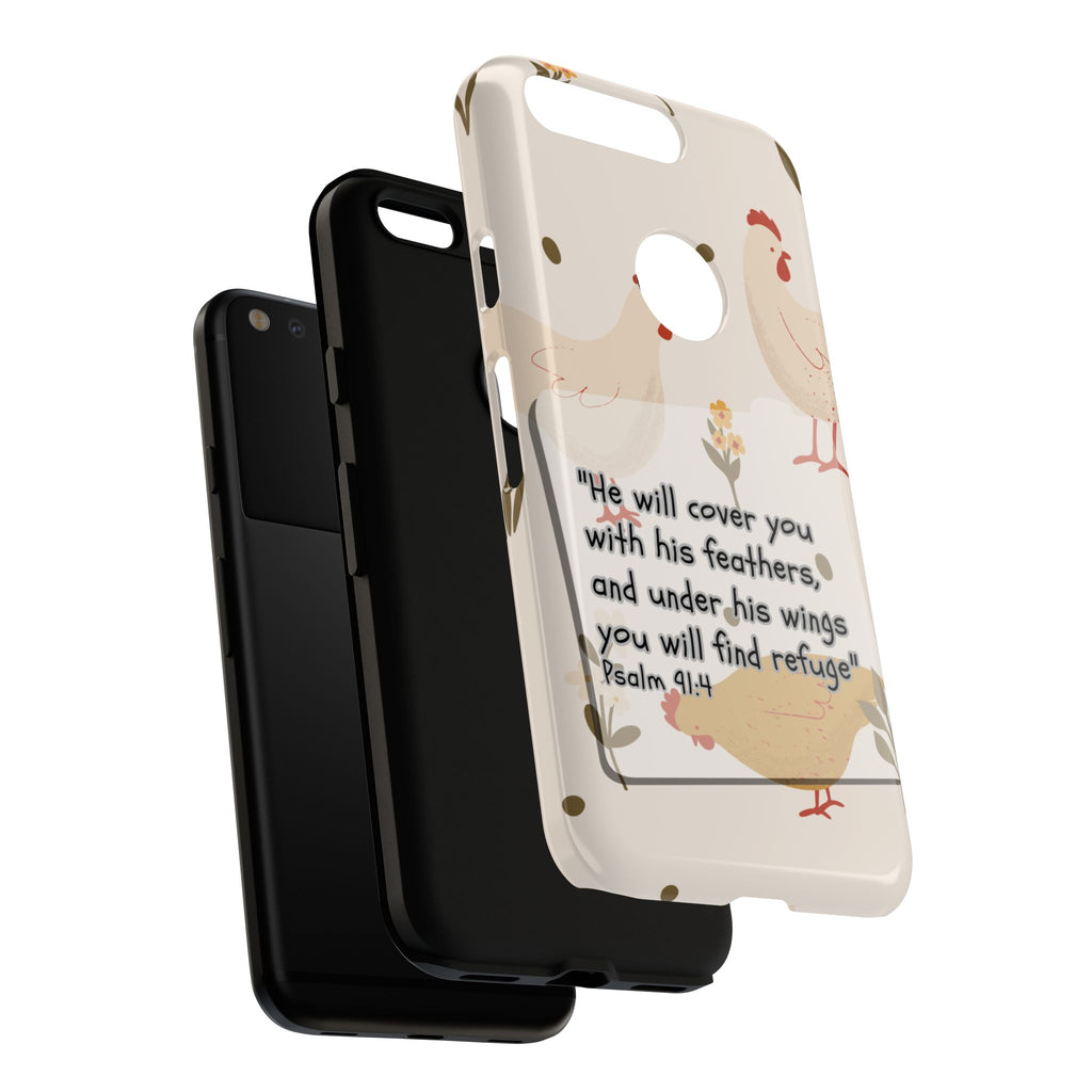 Psalm 91:4 Chicken Phone Case