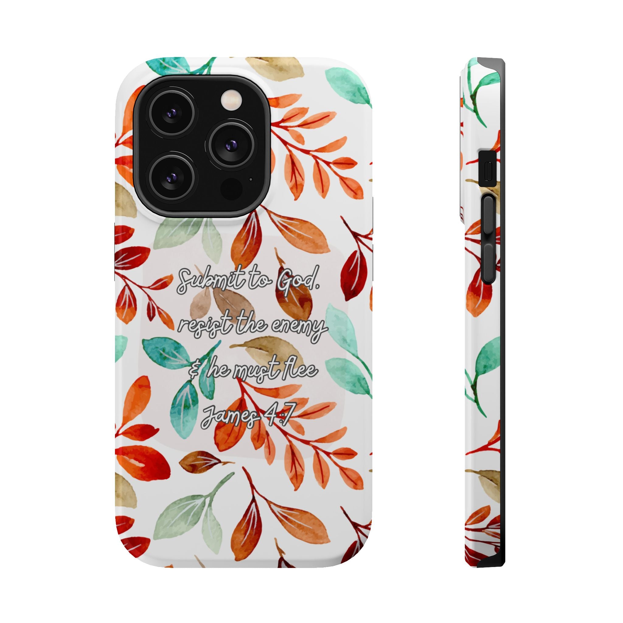 Submit to God Fall floral phone case