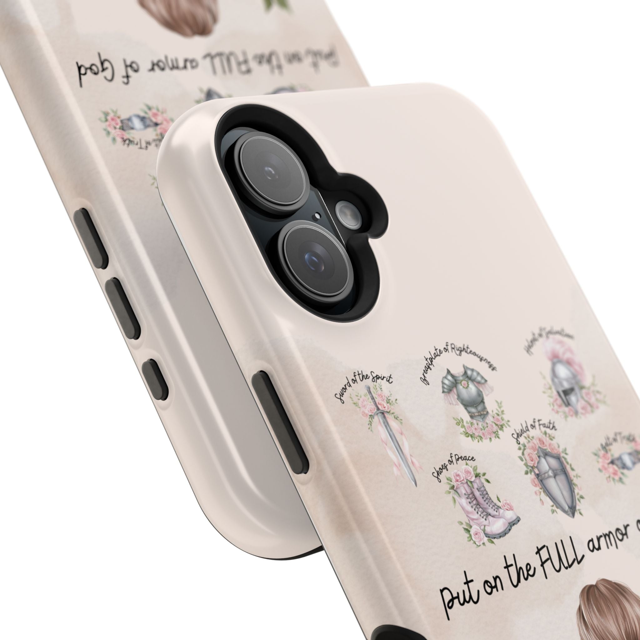 Armor of God (brown hair) phone case