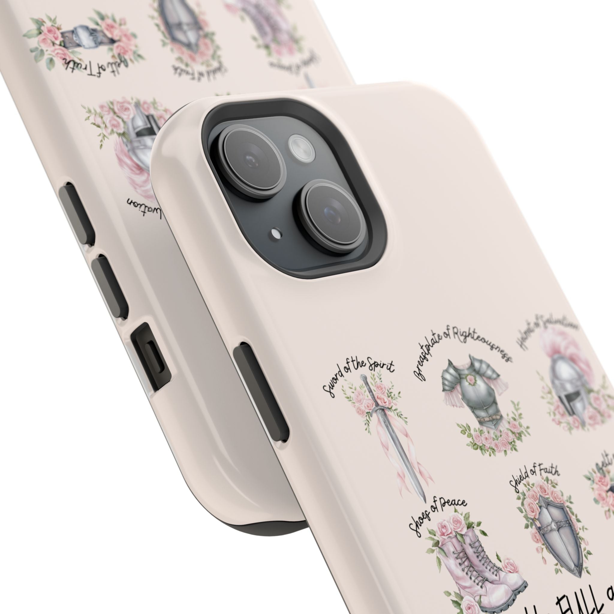 Armor of God Phone Case (dark hair, light skinned woman)