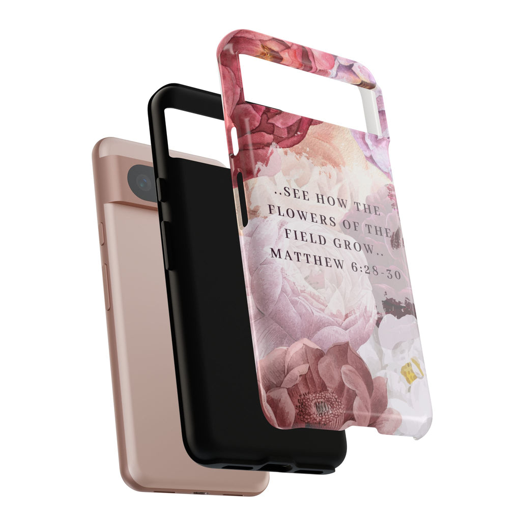 Matthew 6:28 Floral Samsung/Android Phone Case