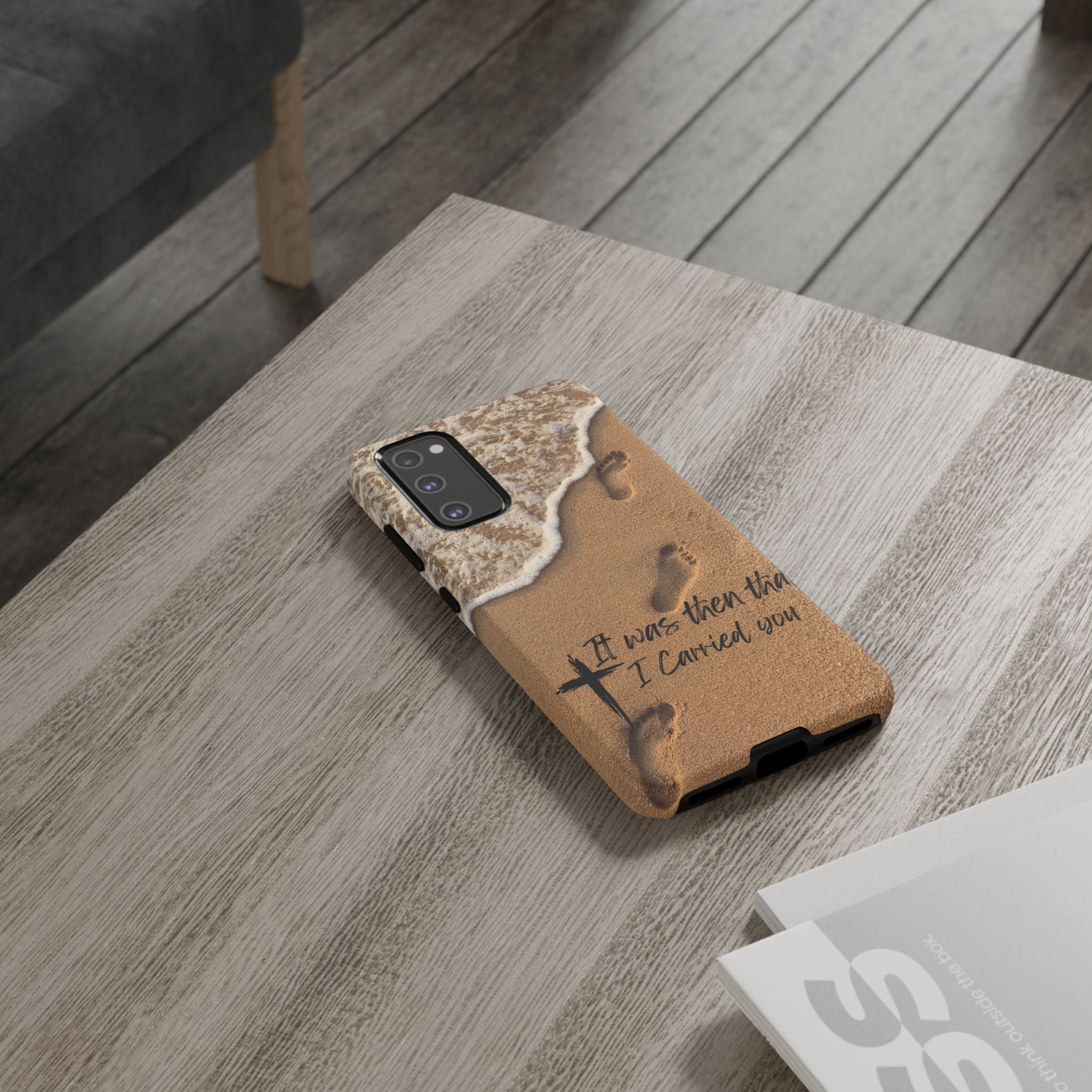 Footprints in the sand phone case