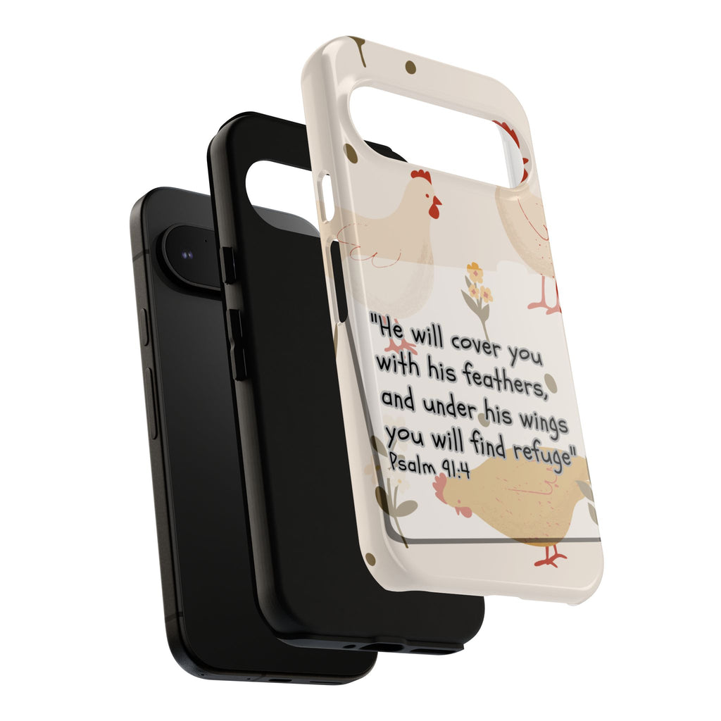 Psalm 91:4 Chicken Phone Case