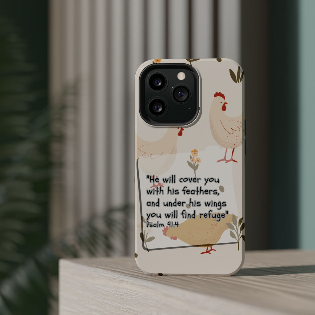 Psalm 91:4 Chicken Phone Case