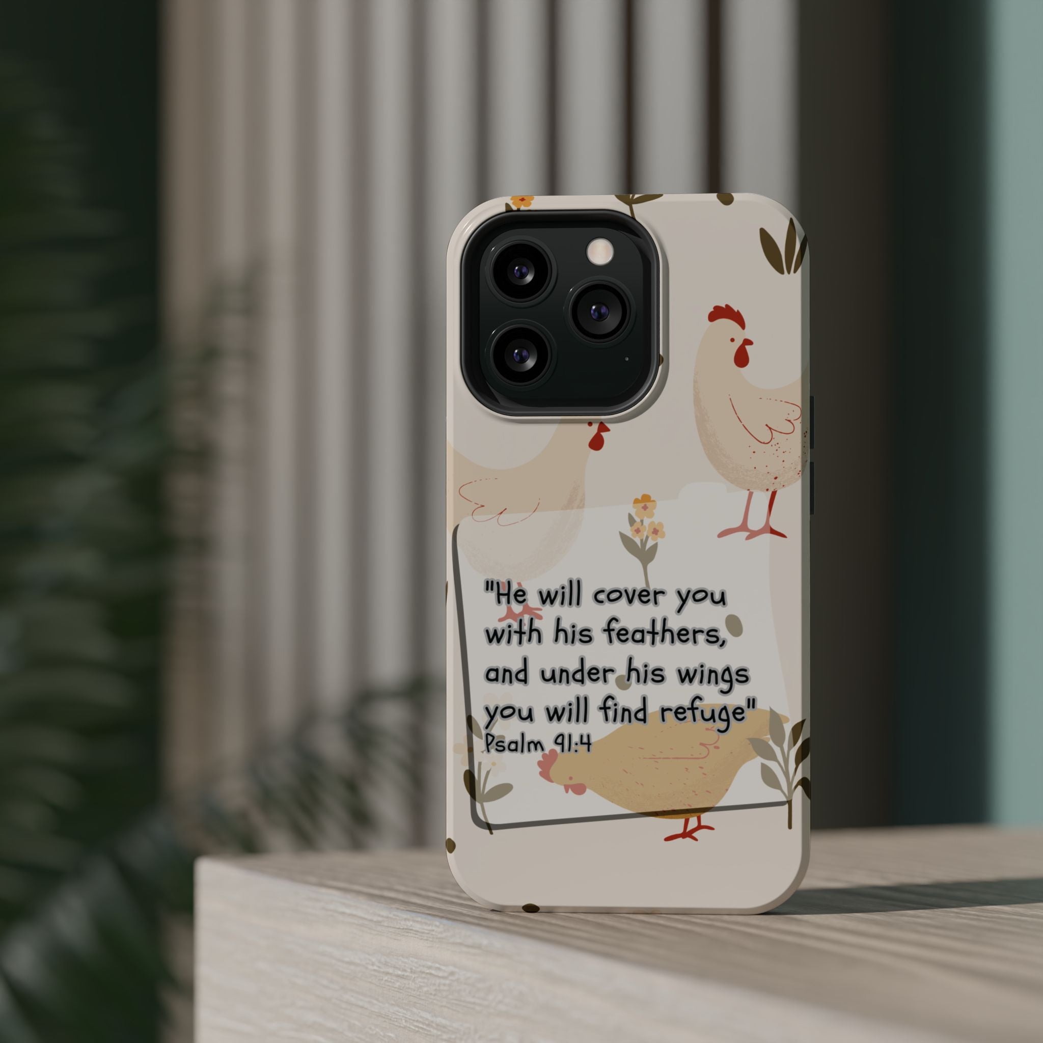 Psalm 91:4 Chicken Phone Case