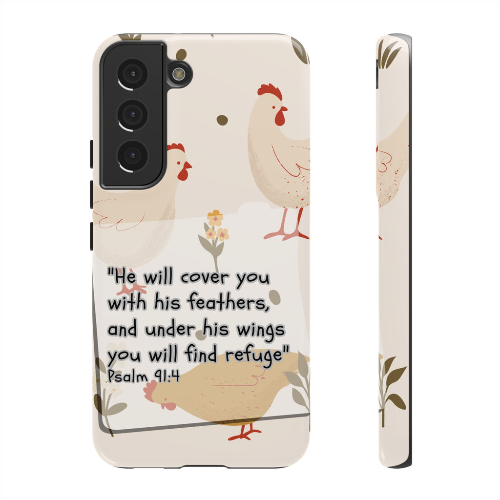 Psalm 91:4 Chicken Phone Case