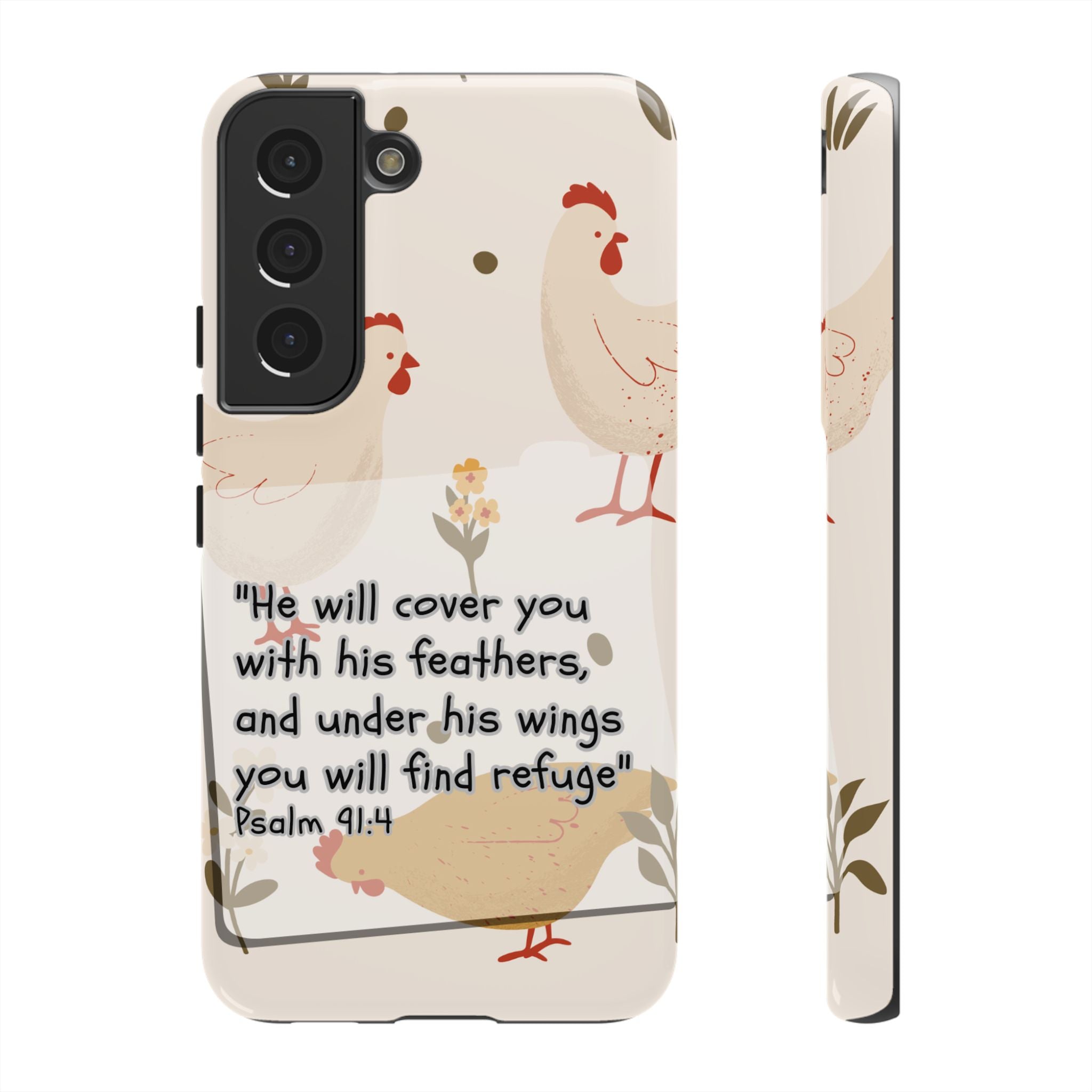 Psalm 91:4 Chicken Phone Case