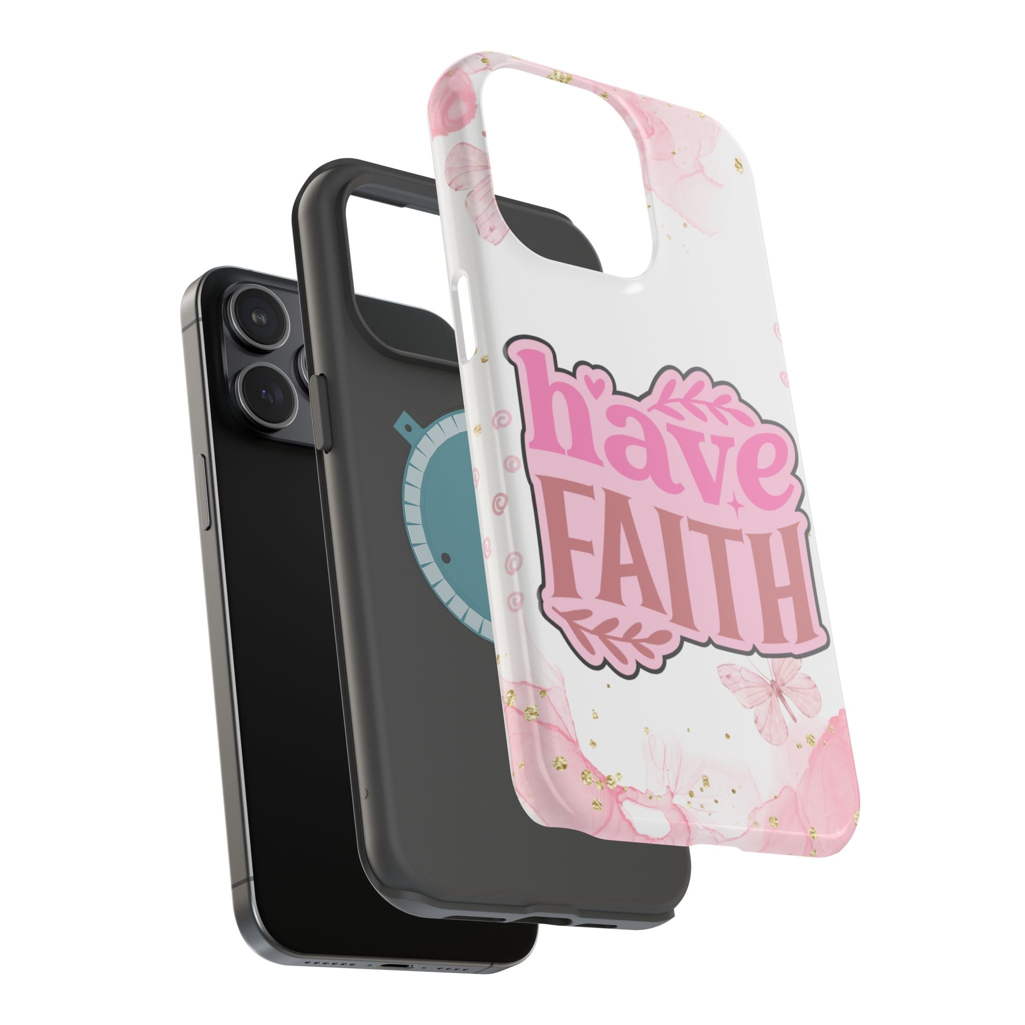 Have Faith Pink Butterfly Phone Case