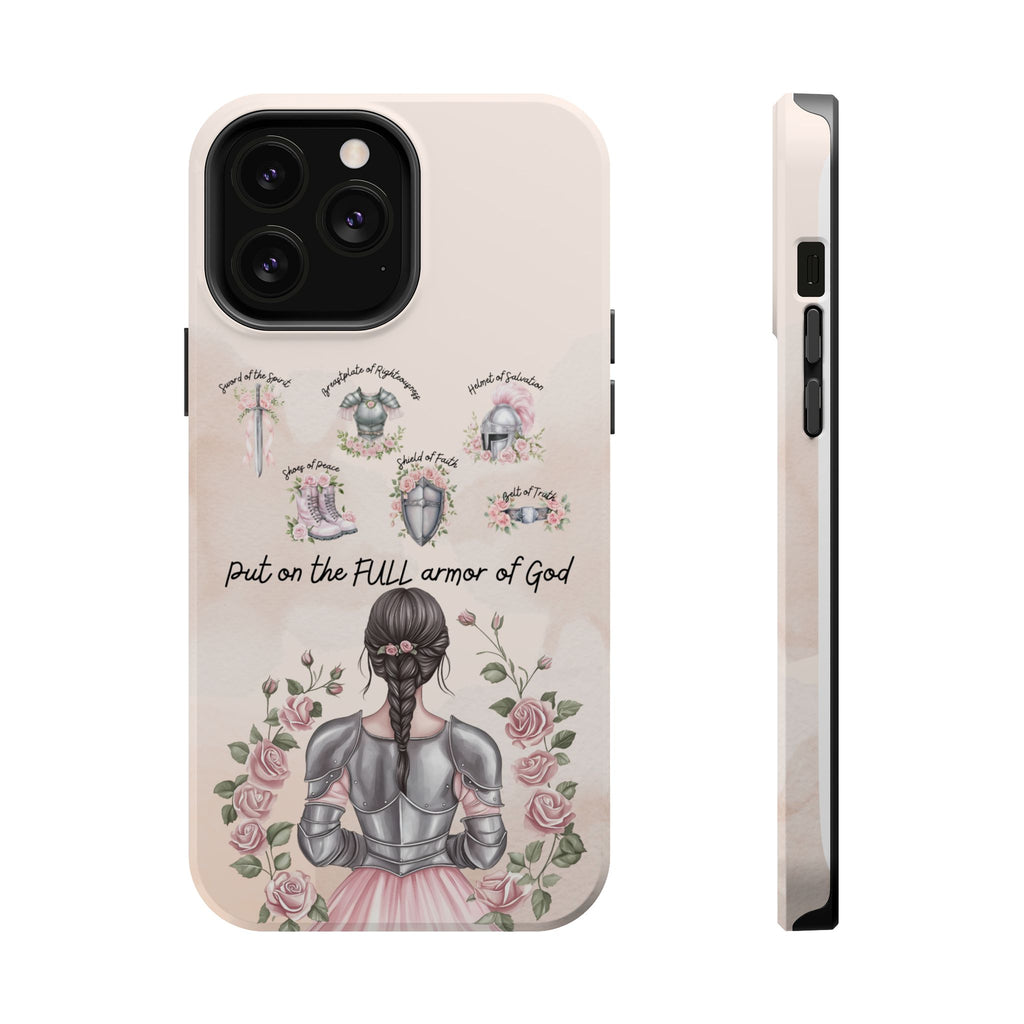 Armor of God Phone Case (dark hair, light skinned woman)