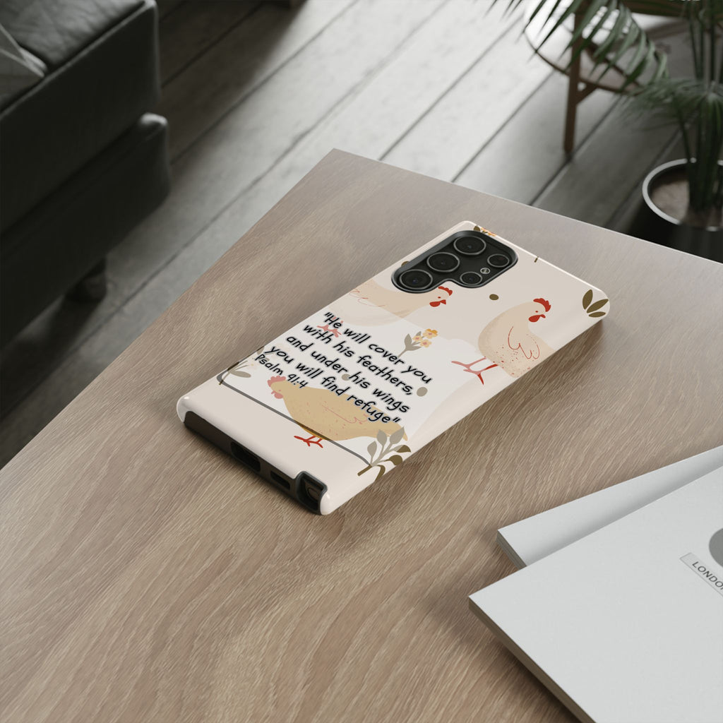 Psalm 91:4 Chicken Phone Case