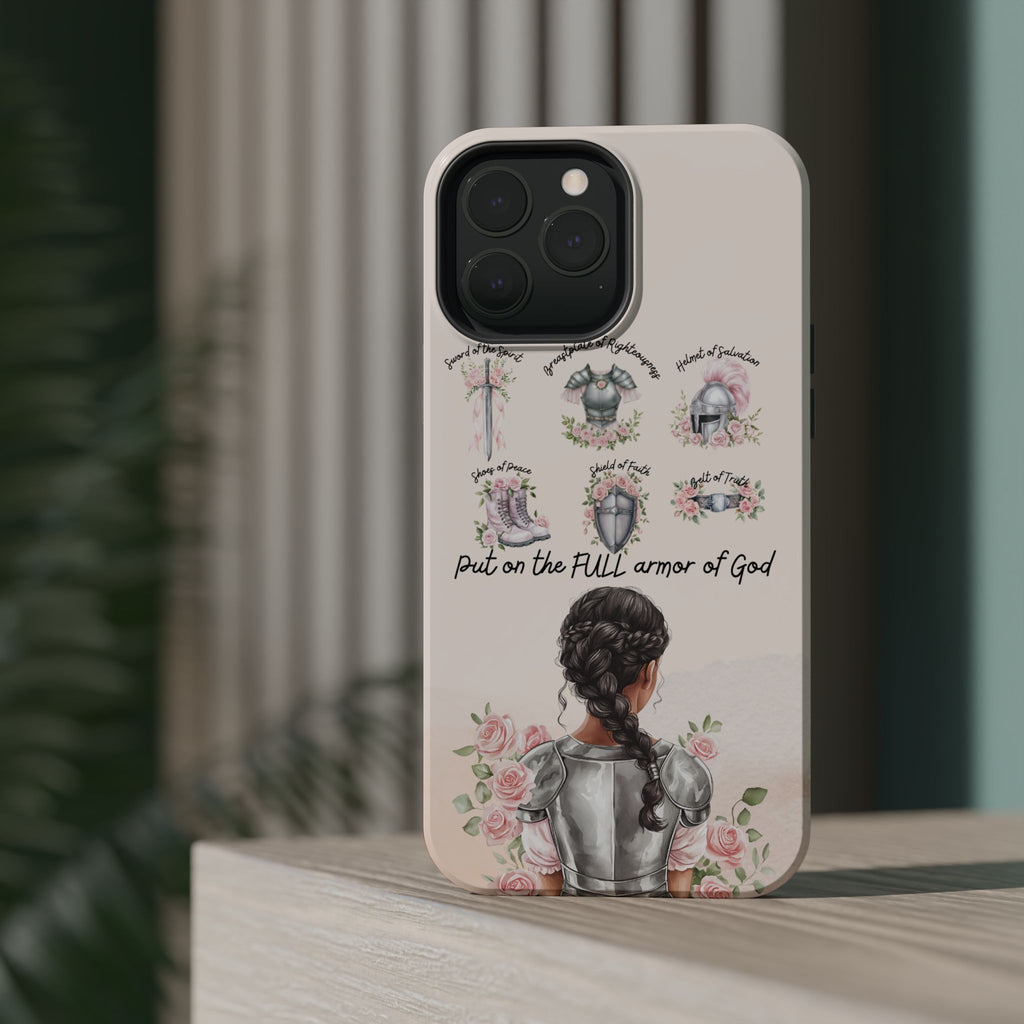 Armor of God (Dark haired woman) phone case