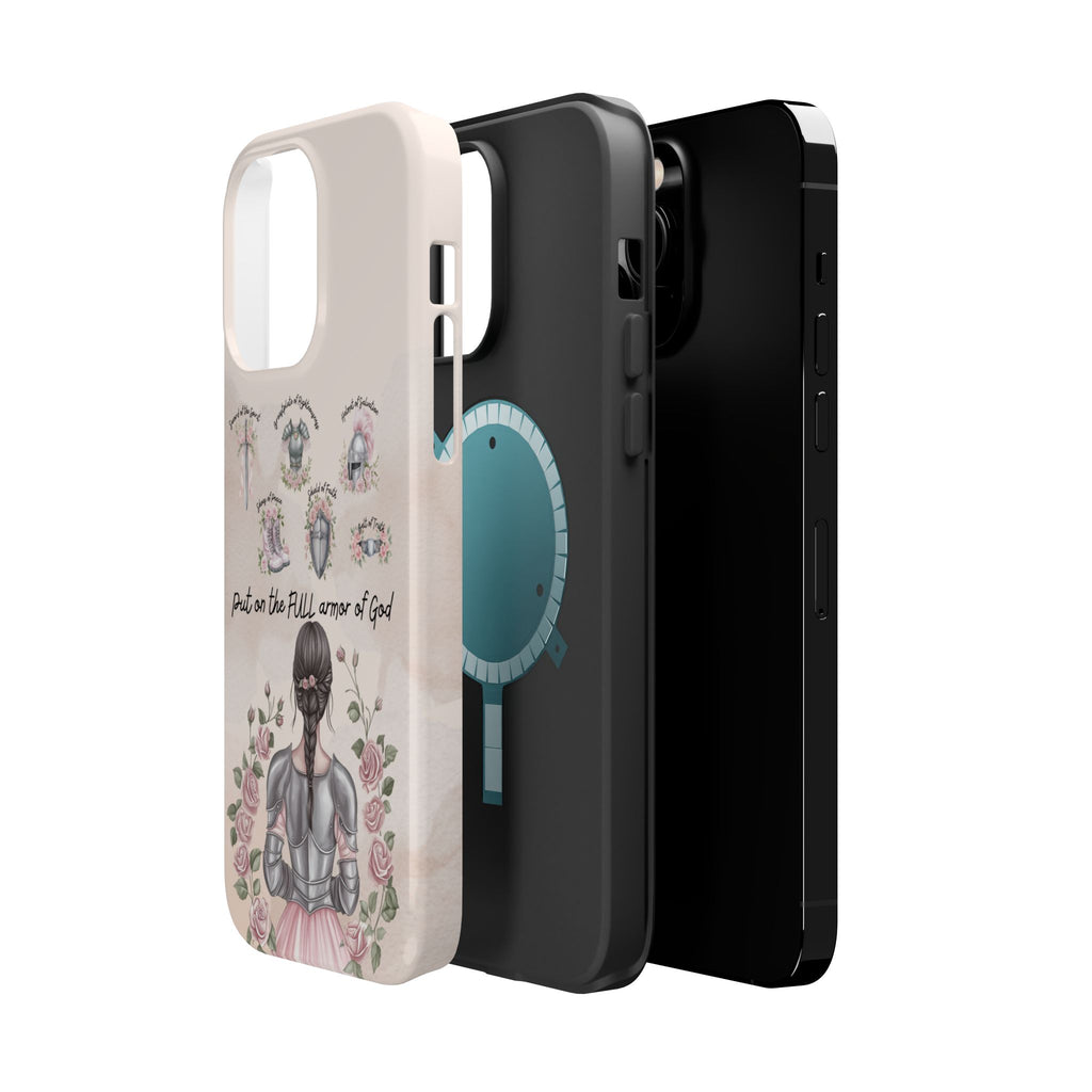 Armor of God Phone Case (dark hair, light skinned woman)