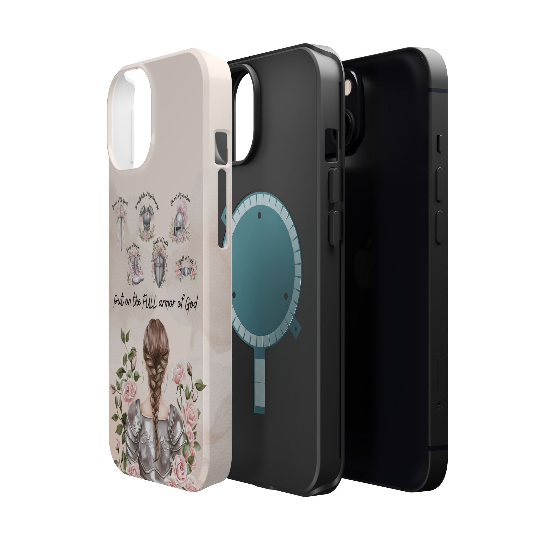 Armor of God (brown hair) phone case
