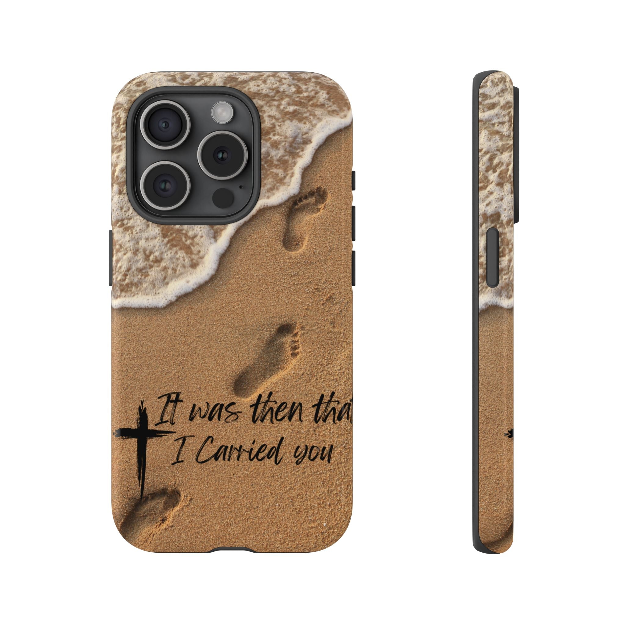 Footprints in the sand phone case