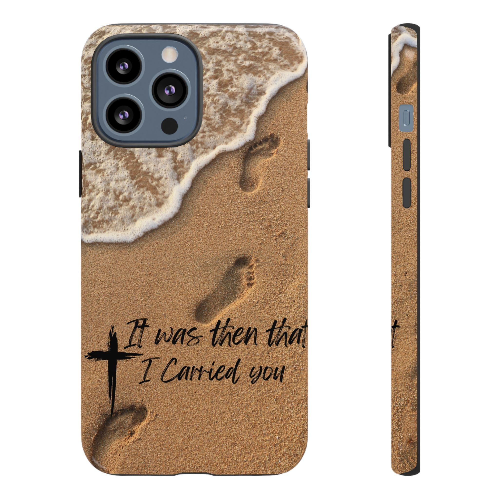 Footprints in the sand phone case