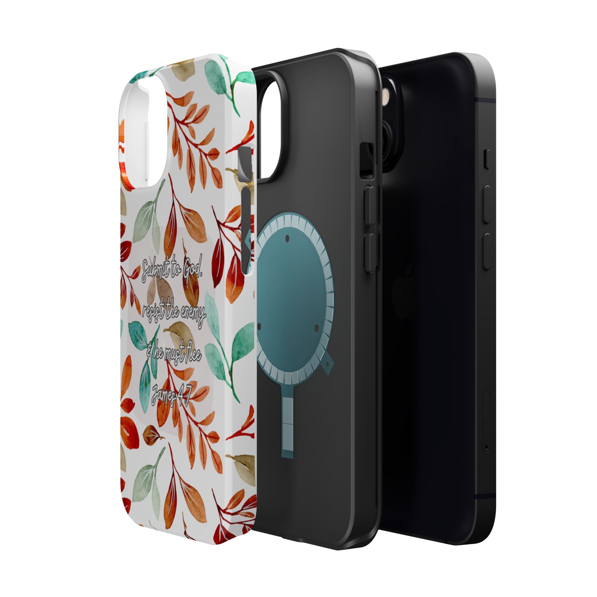 Submit to God Fall floral phone case