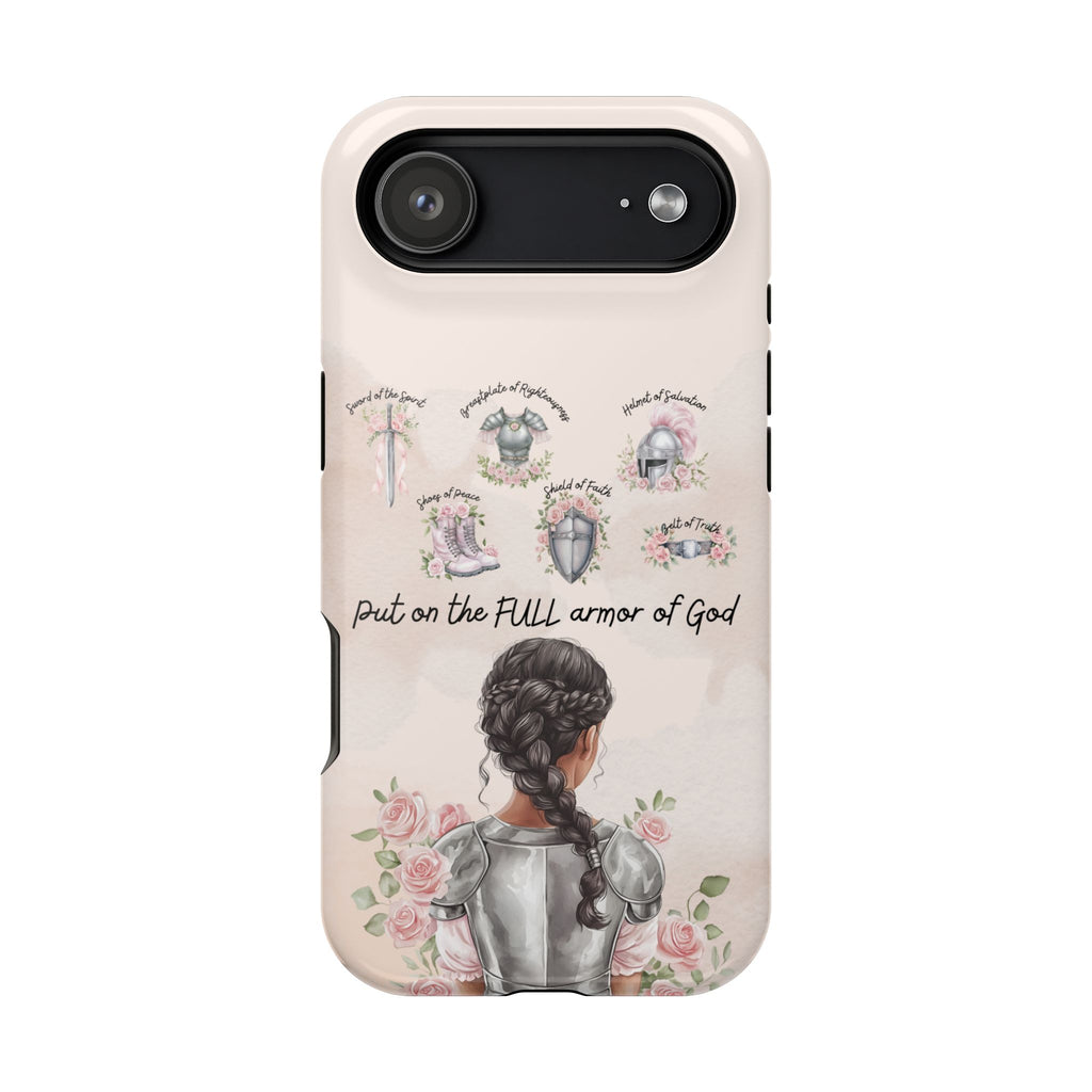 Armor of God (Dark haired woman) phone case