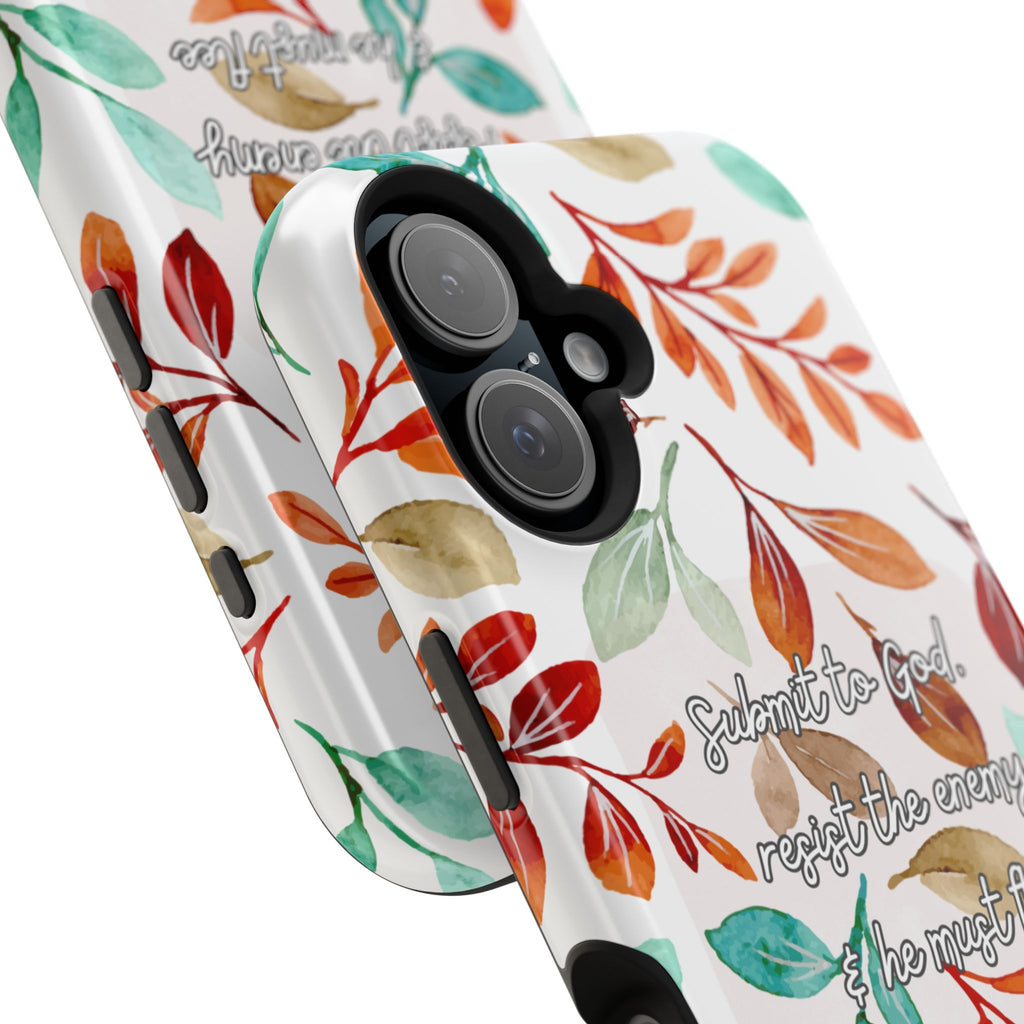 Submit to God Fall floral phone case