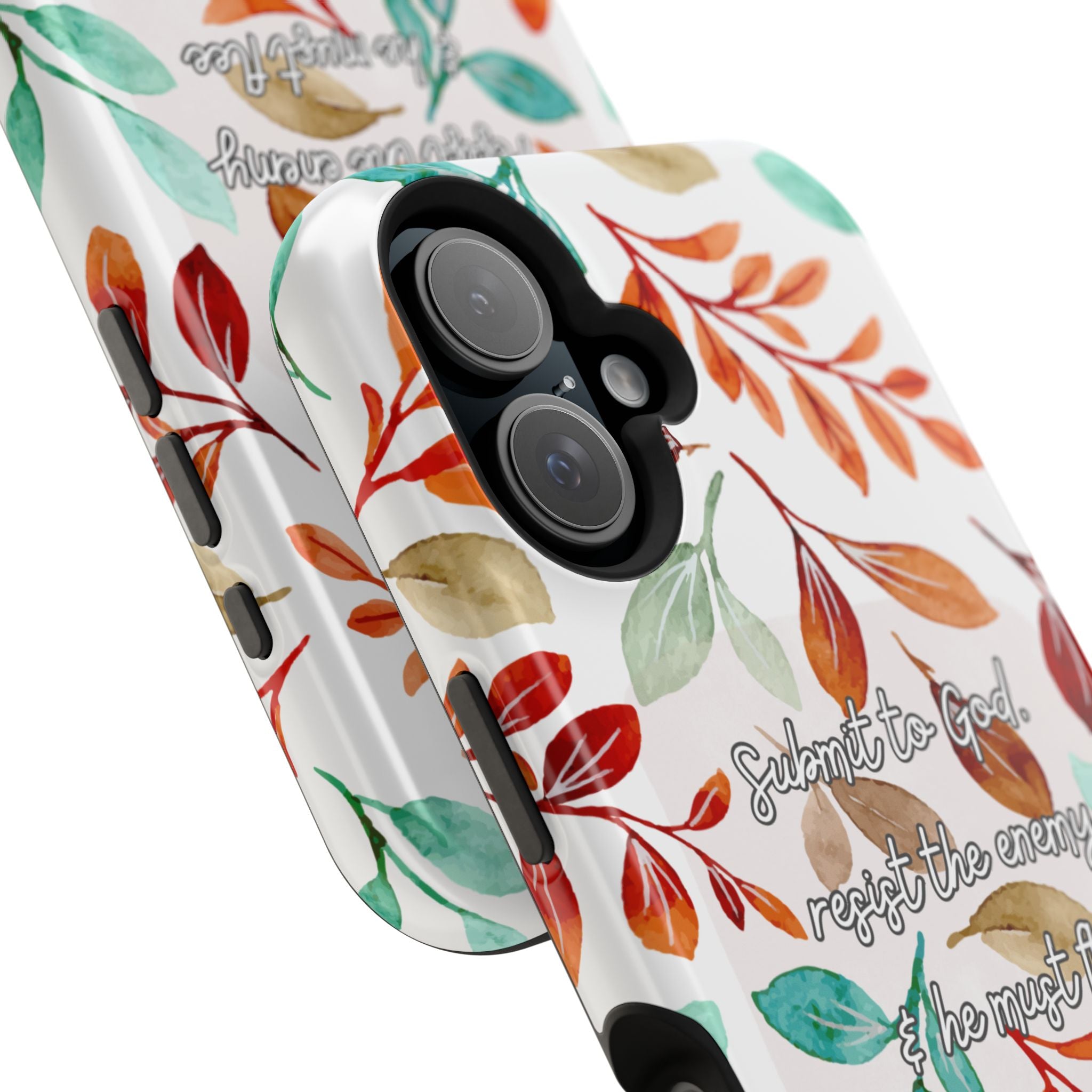 Submit to God Fall floral phone case