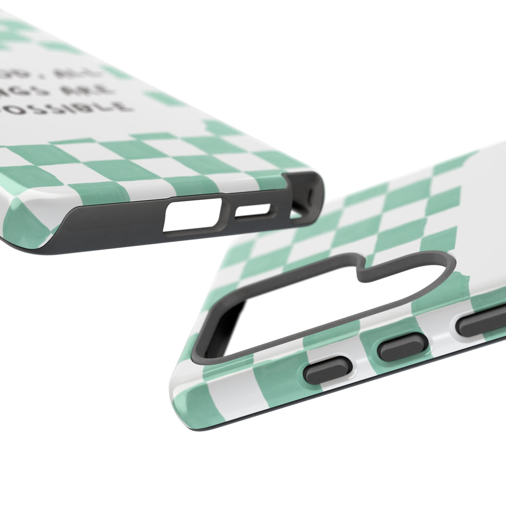 "With God, All Things Are Possible" Non MagSafe Phone Case