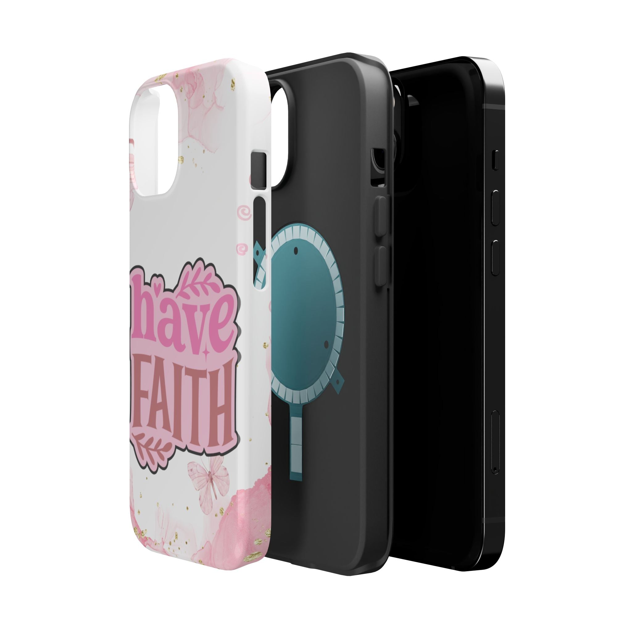 Have Faith Pink Butterfly Phone Case