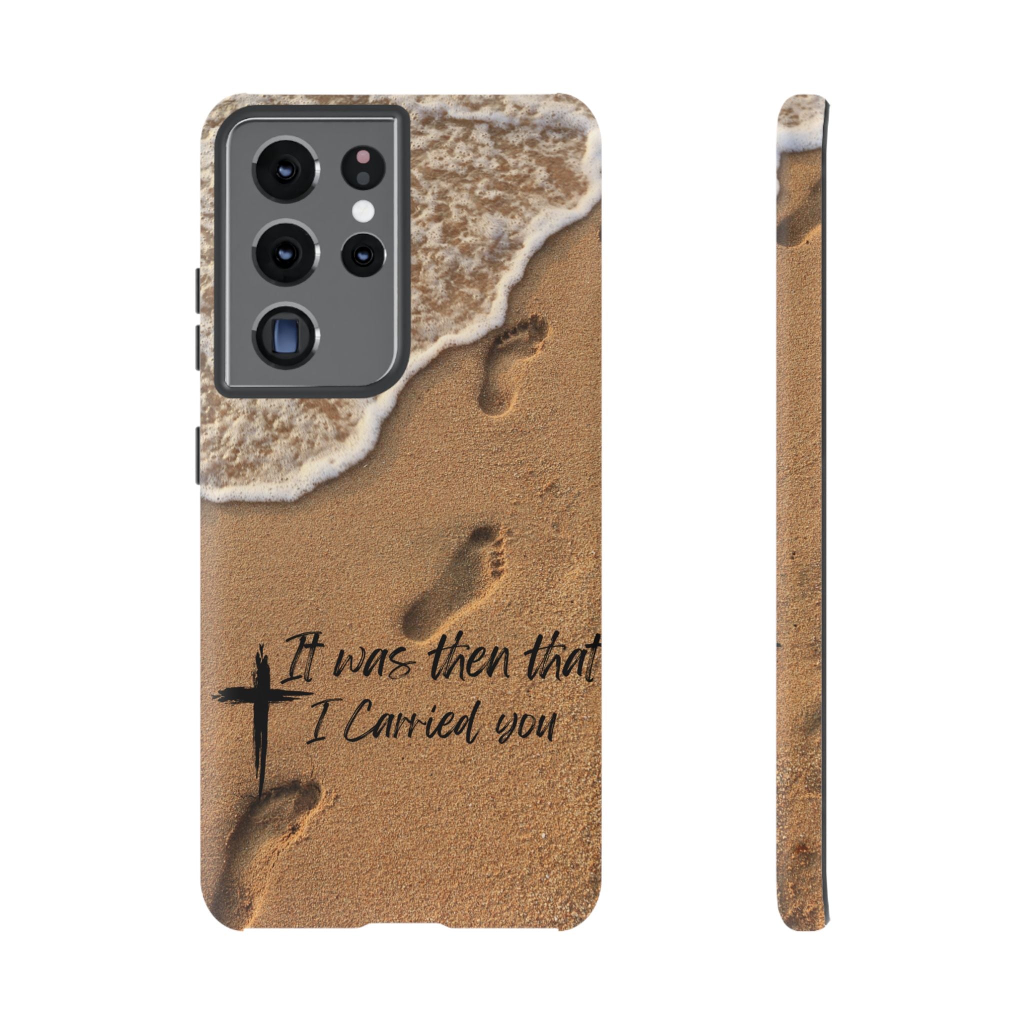 Footprints in the sand phone case