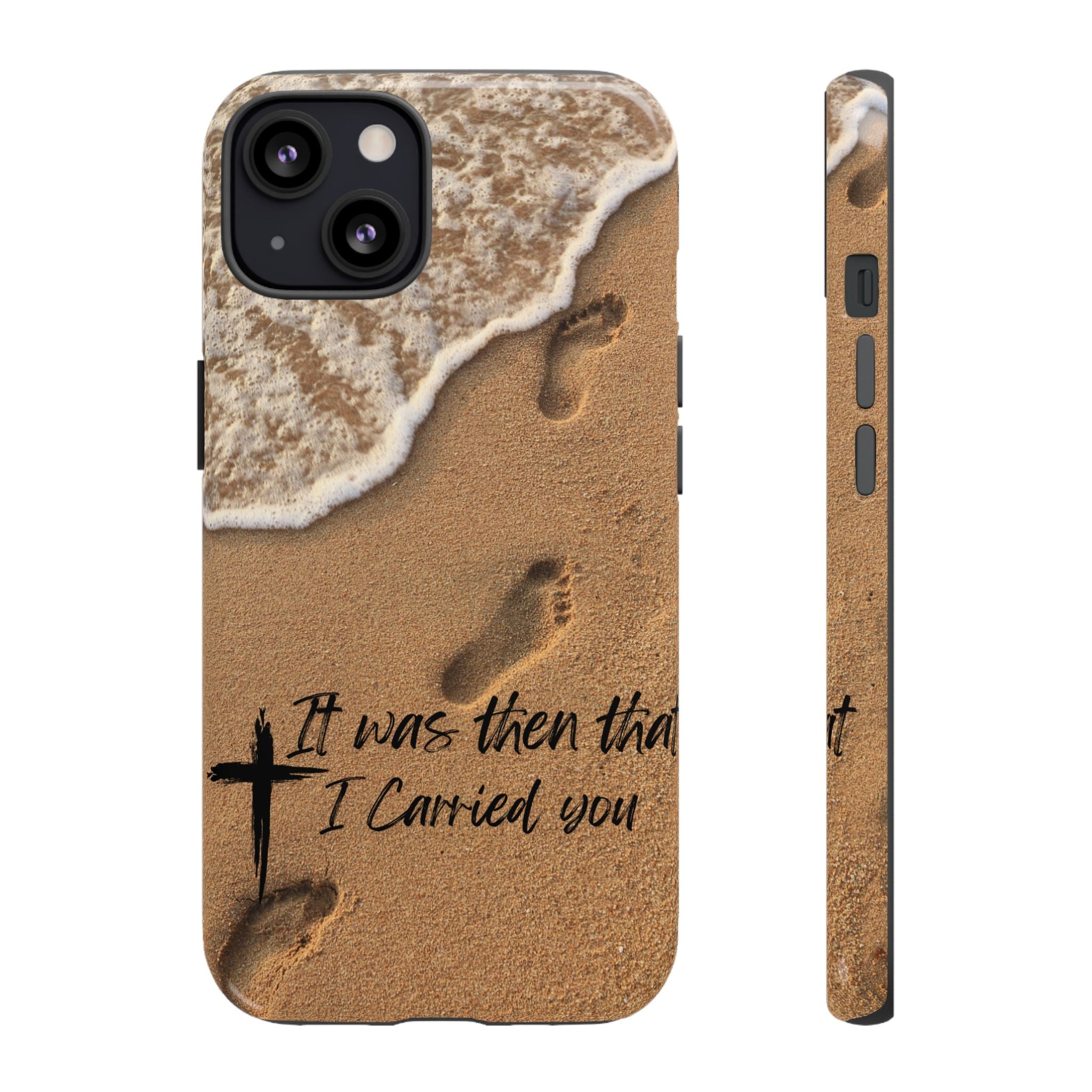 Footprints in the sand phone case