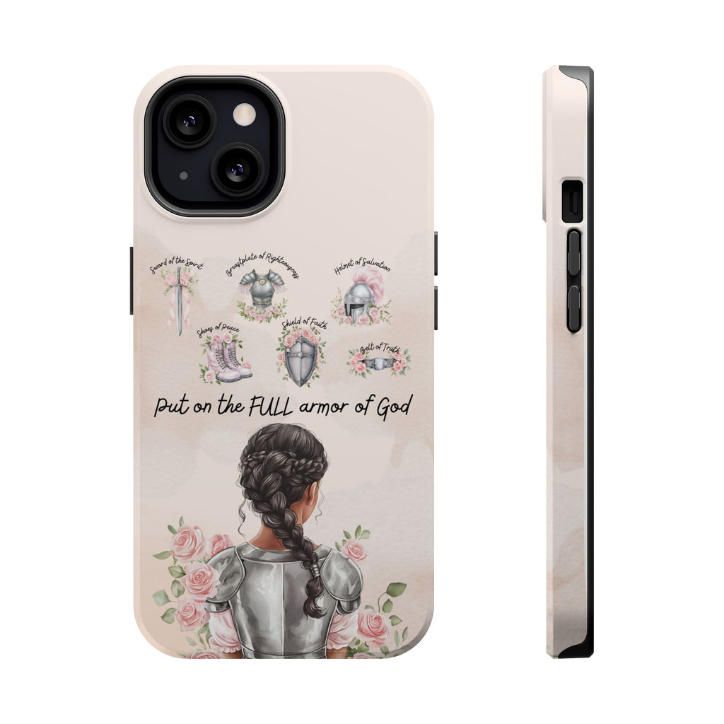 Armor of God (Dark haired woman) phone case