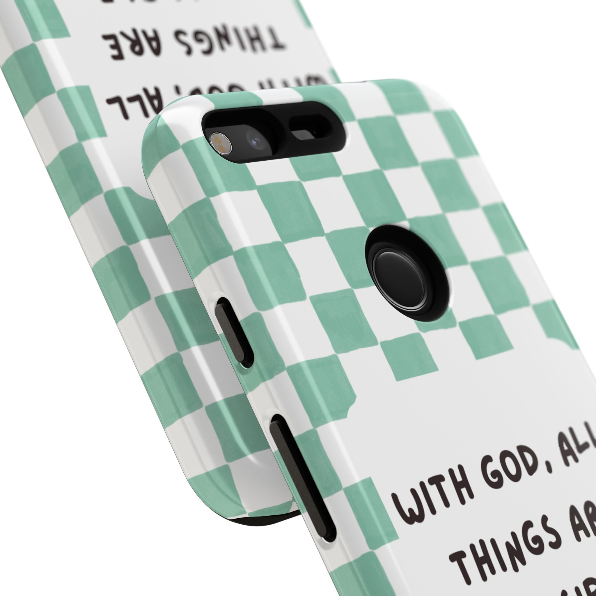"With God, All Things Are Possible" Non MagSafe Phone Case