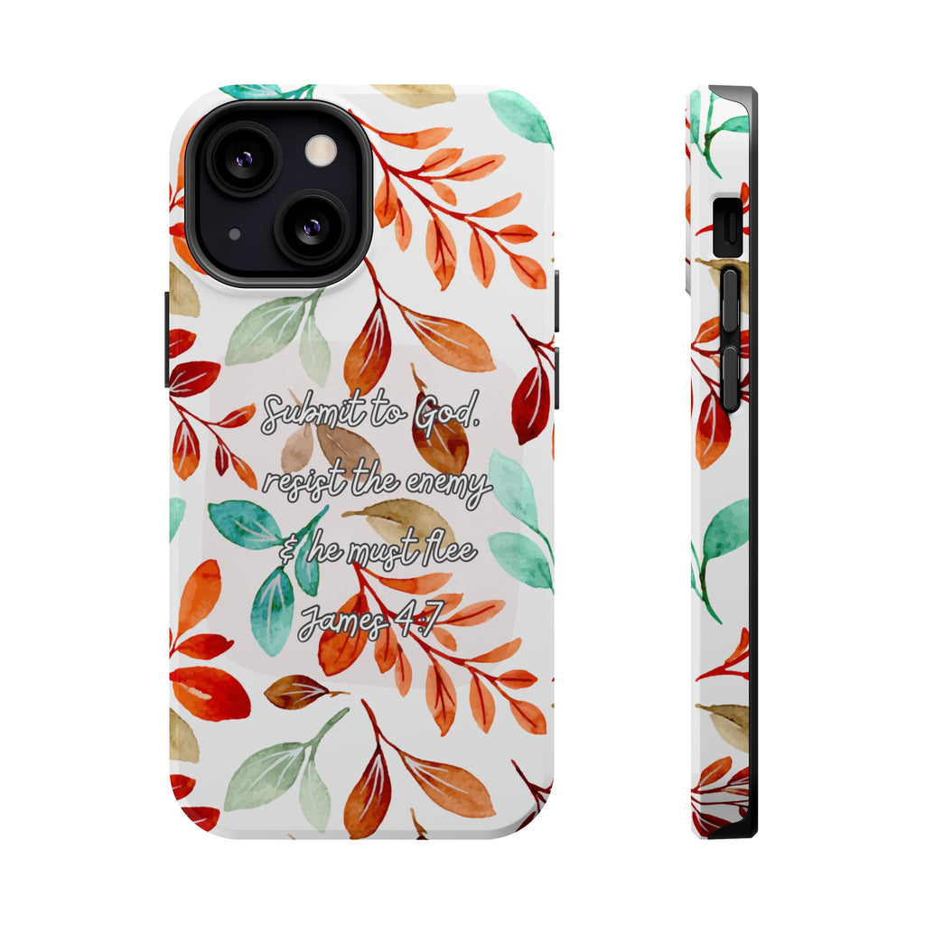 Submit to God Fall floral phone case
