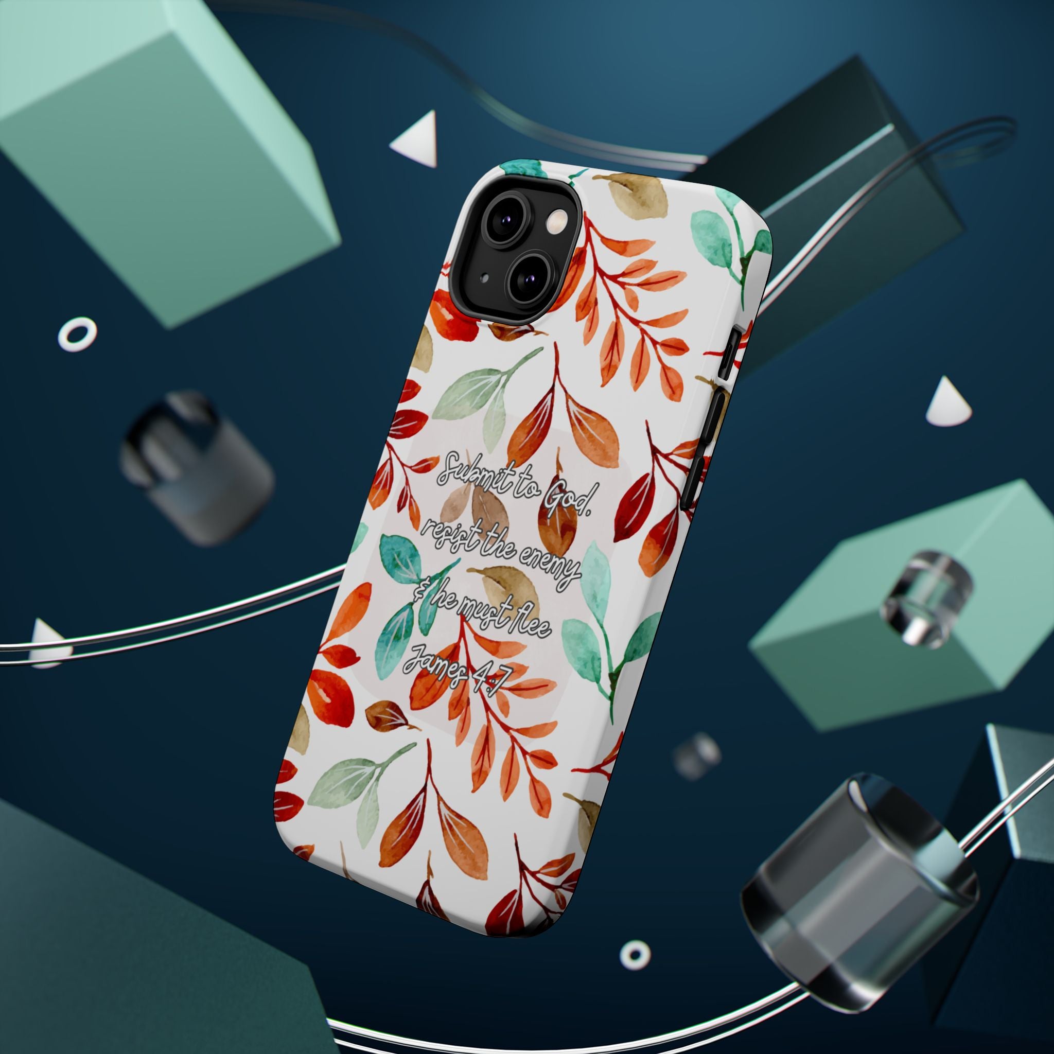 Submit to God Fall floral phone case