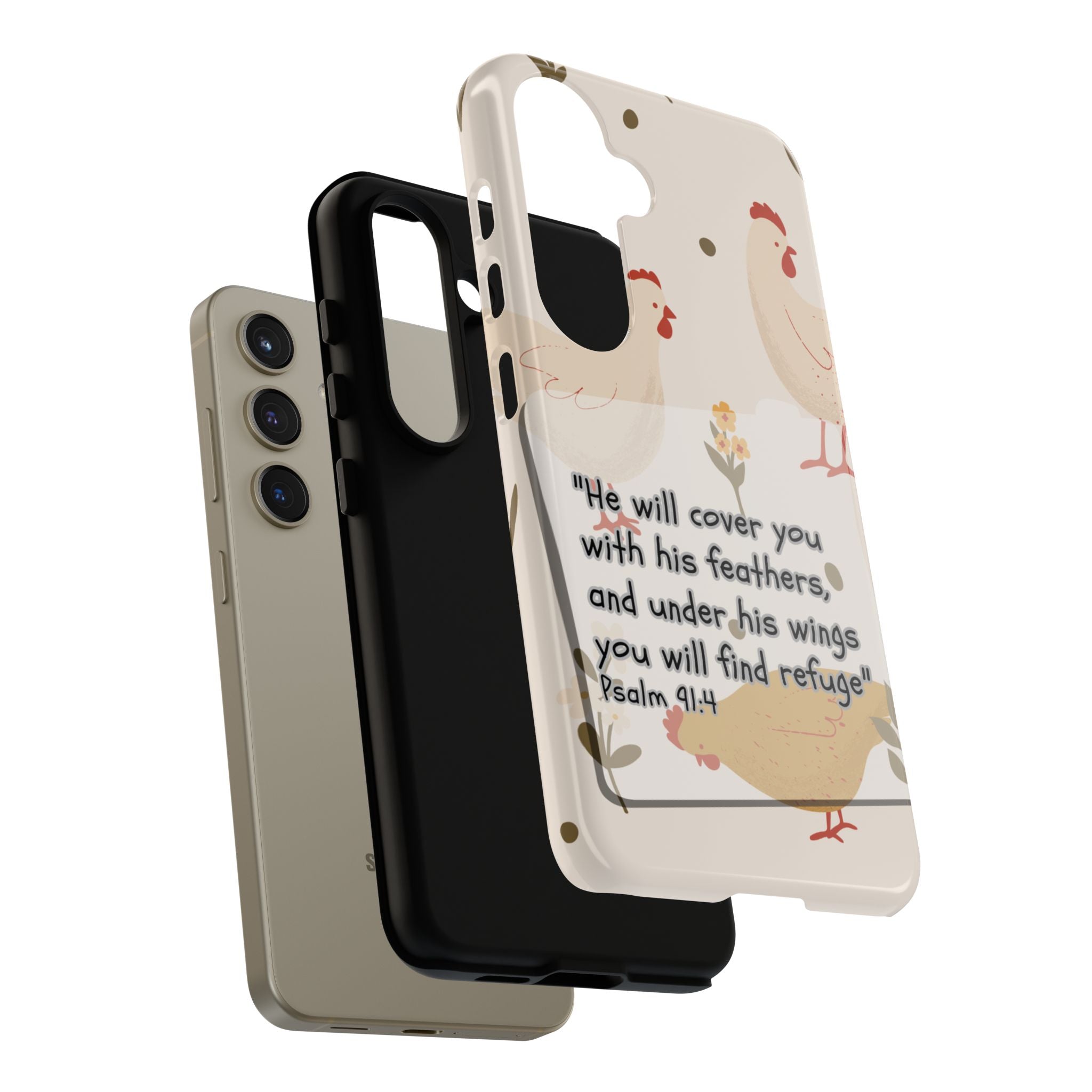 Psalm 91:4 Chicken Phone Case